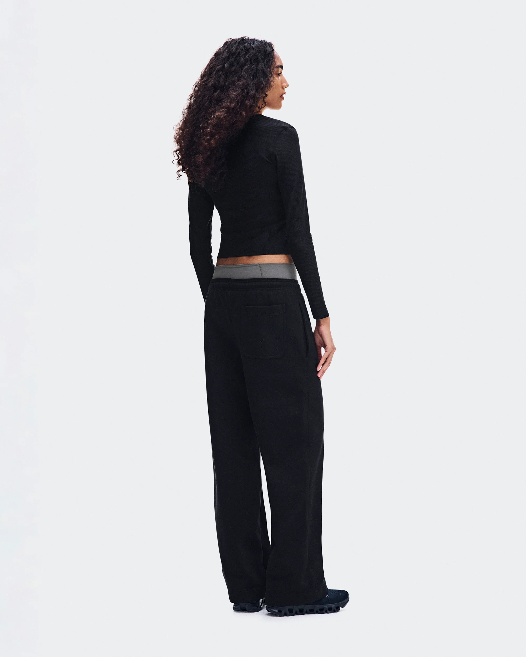 Women's All-Day Ribbed Long-T Black - thumbnail 3