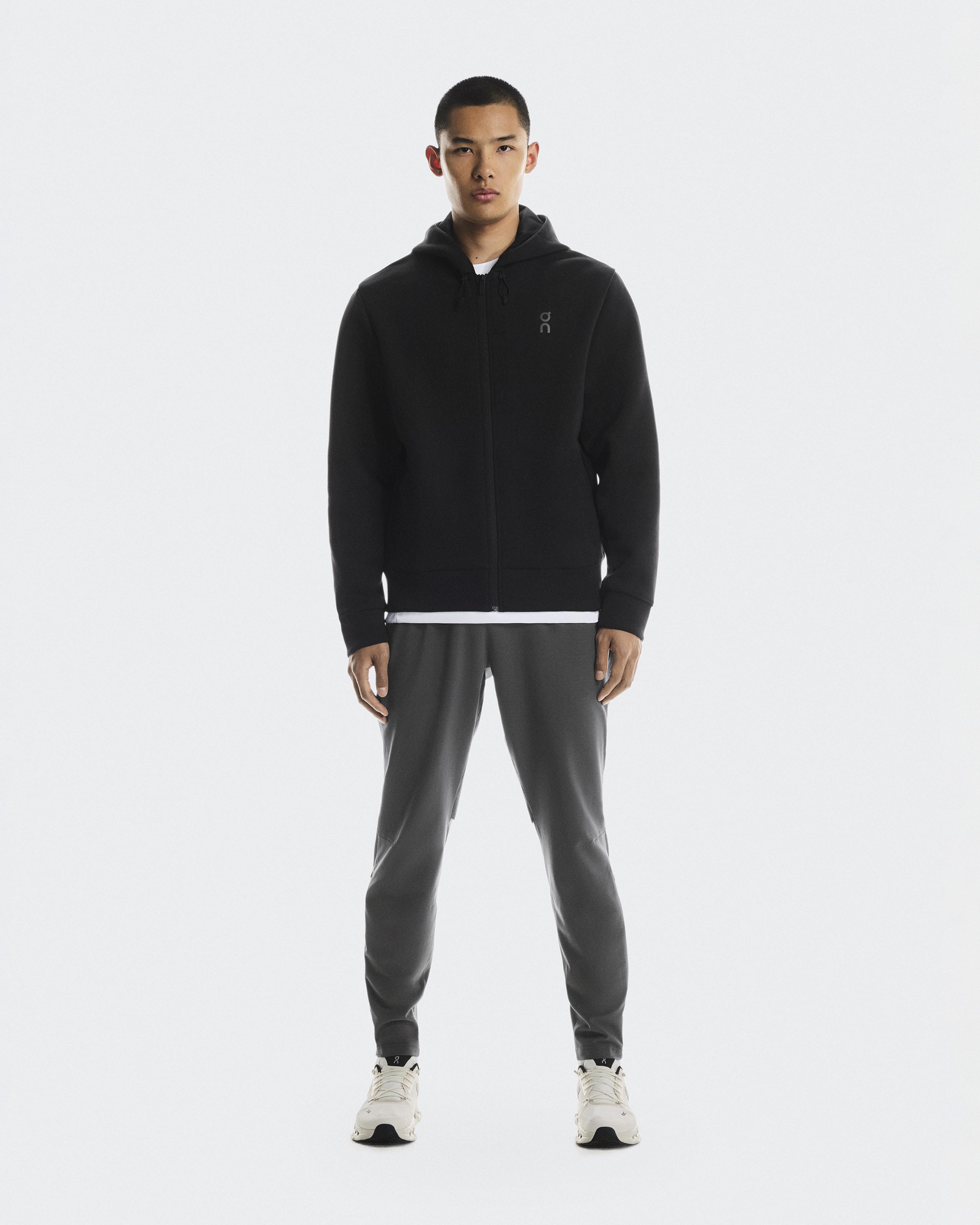 On Focus Tech Zip Hoodie HoodieHoodie para Hombre en Black, Talla: 2XL, Polyester