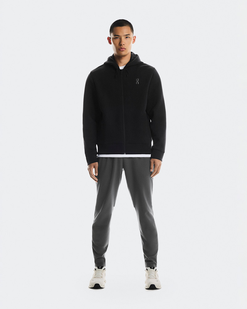 On Focus Tech Zip Hoodie für Männer in Black, Größe: XS, Polyester