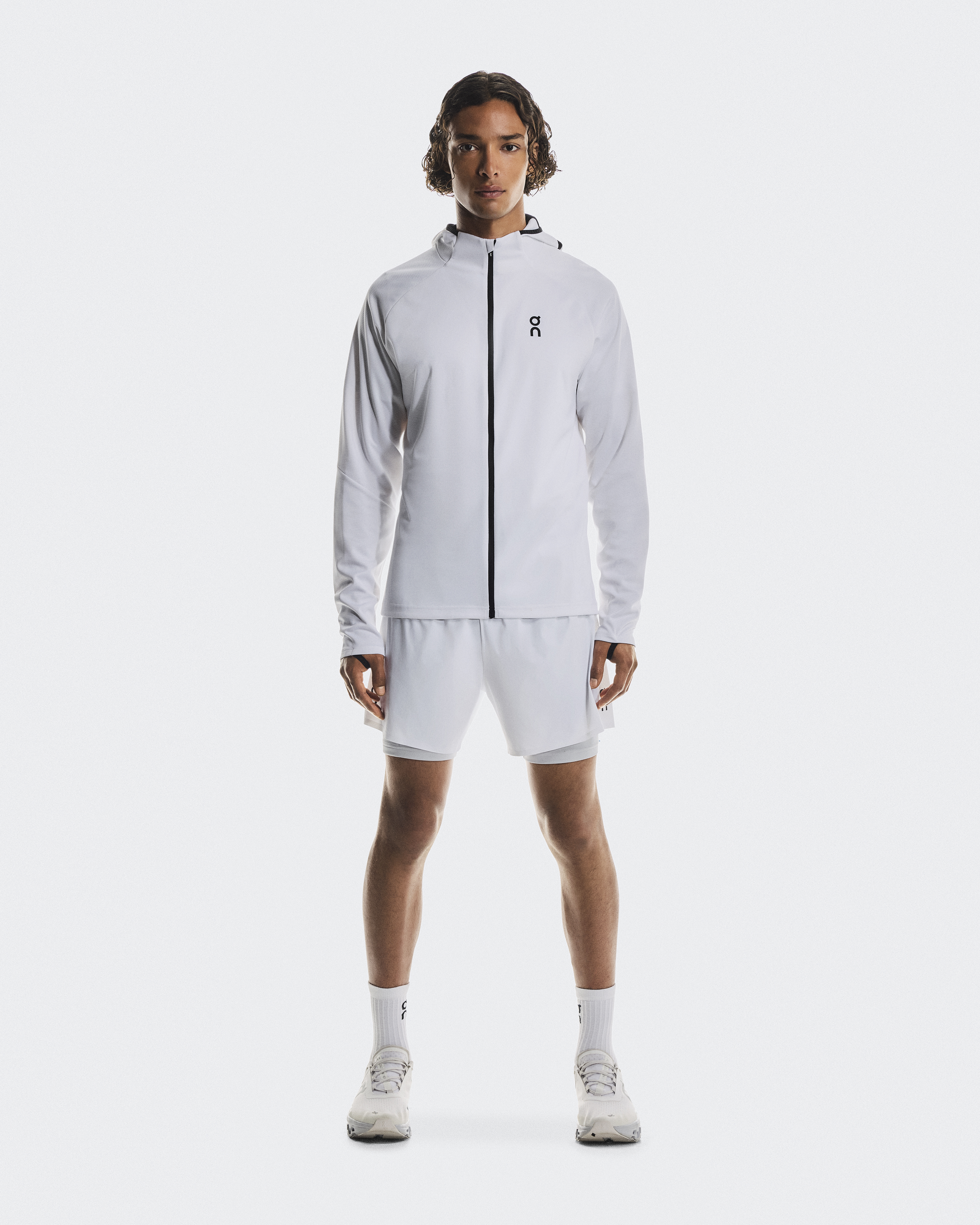 On Men's 5" Performance 2/1 Shorts in White Glacier, Size: Small, Polyamide Polyester