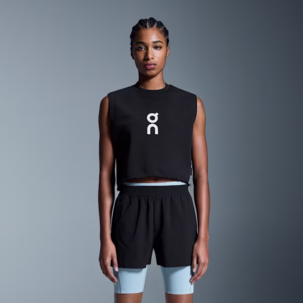 Club Crew Crop Shirt in Black