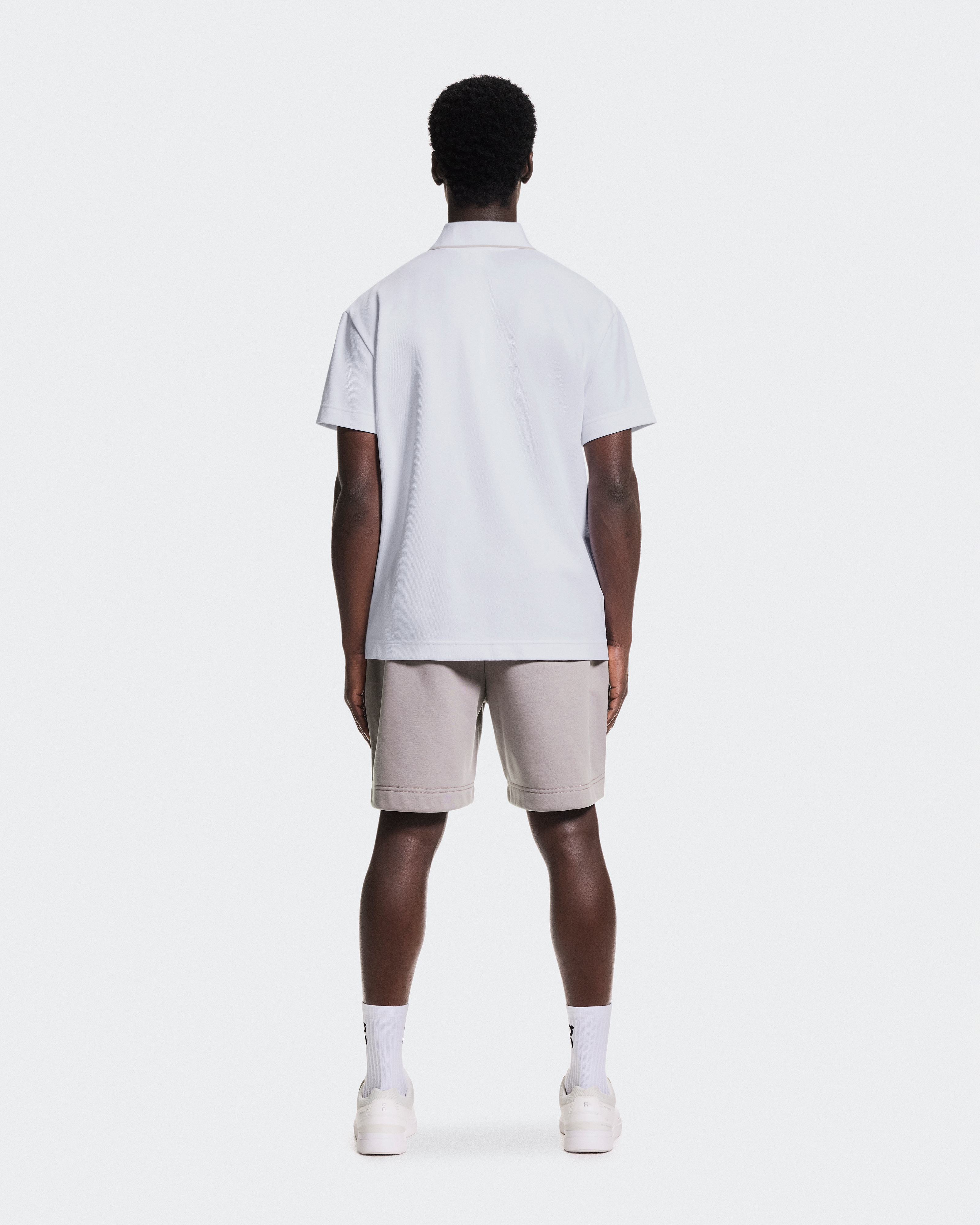 Courtside PoloMen / White | Sand / L