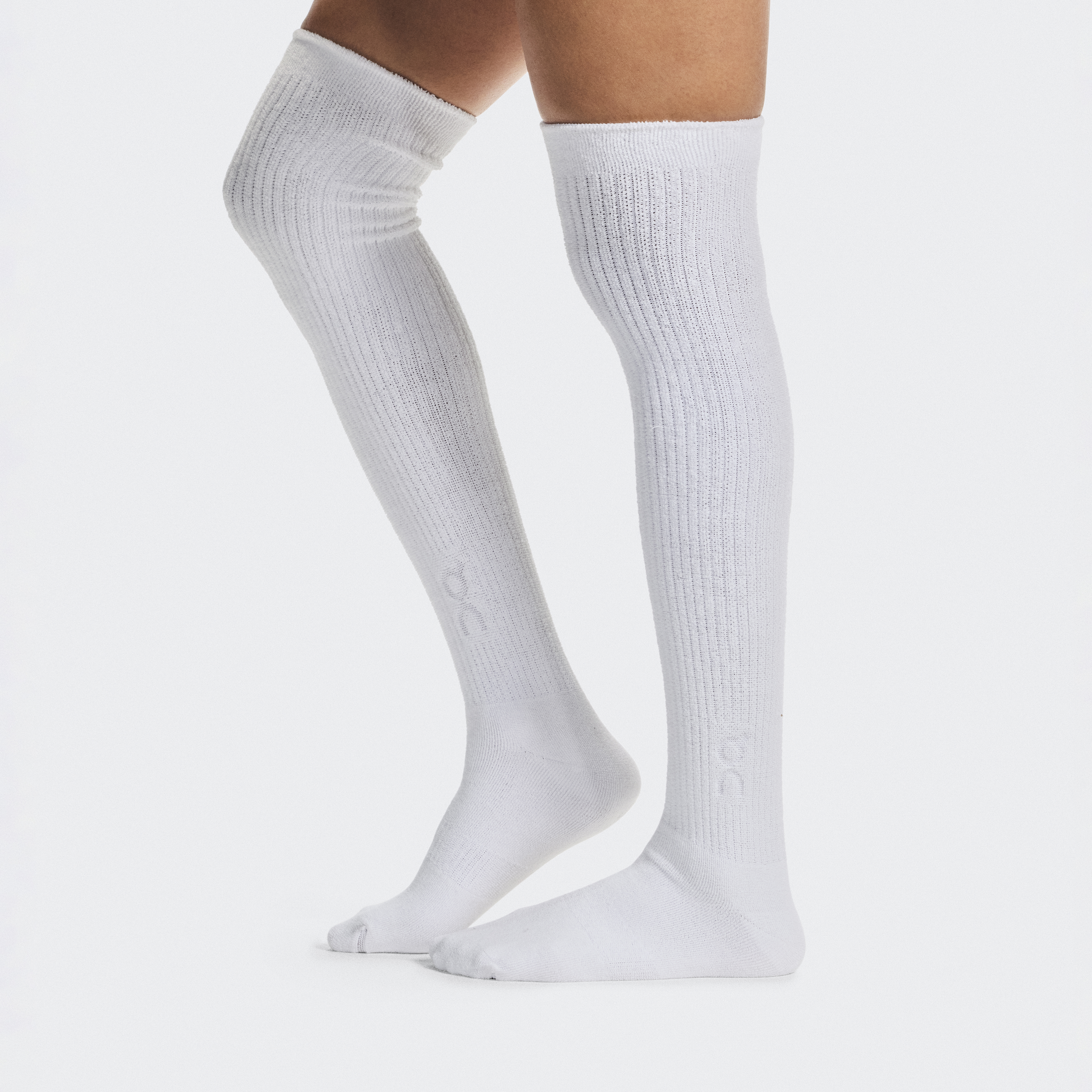 Terry Sock Knee High in White