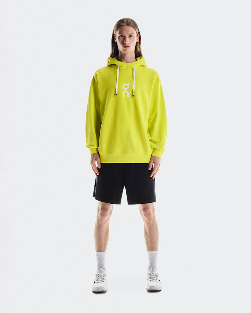 On Men's Club Hoodie in Lime, Size: XXL, Polyester