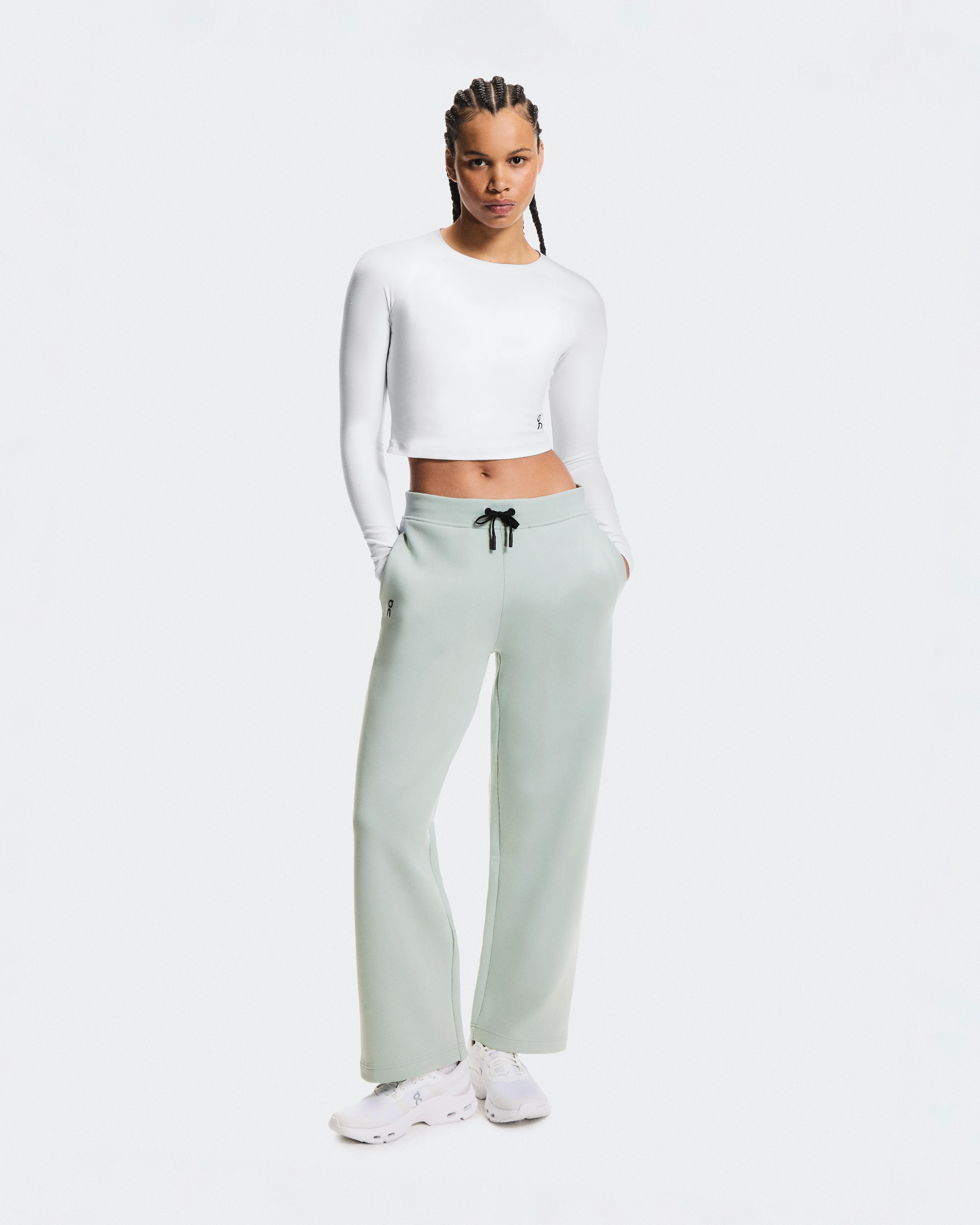 On Focus Tech Sweatpants Mineral Femme Pantalons