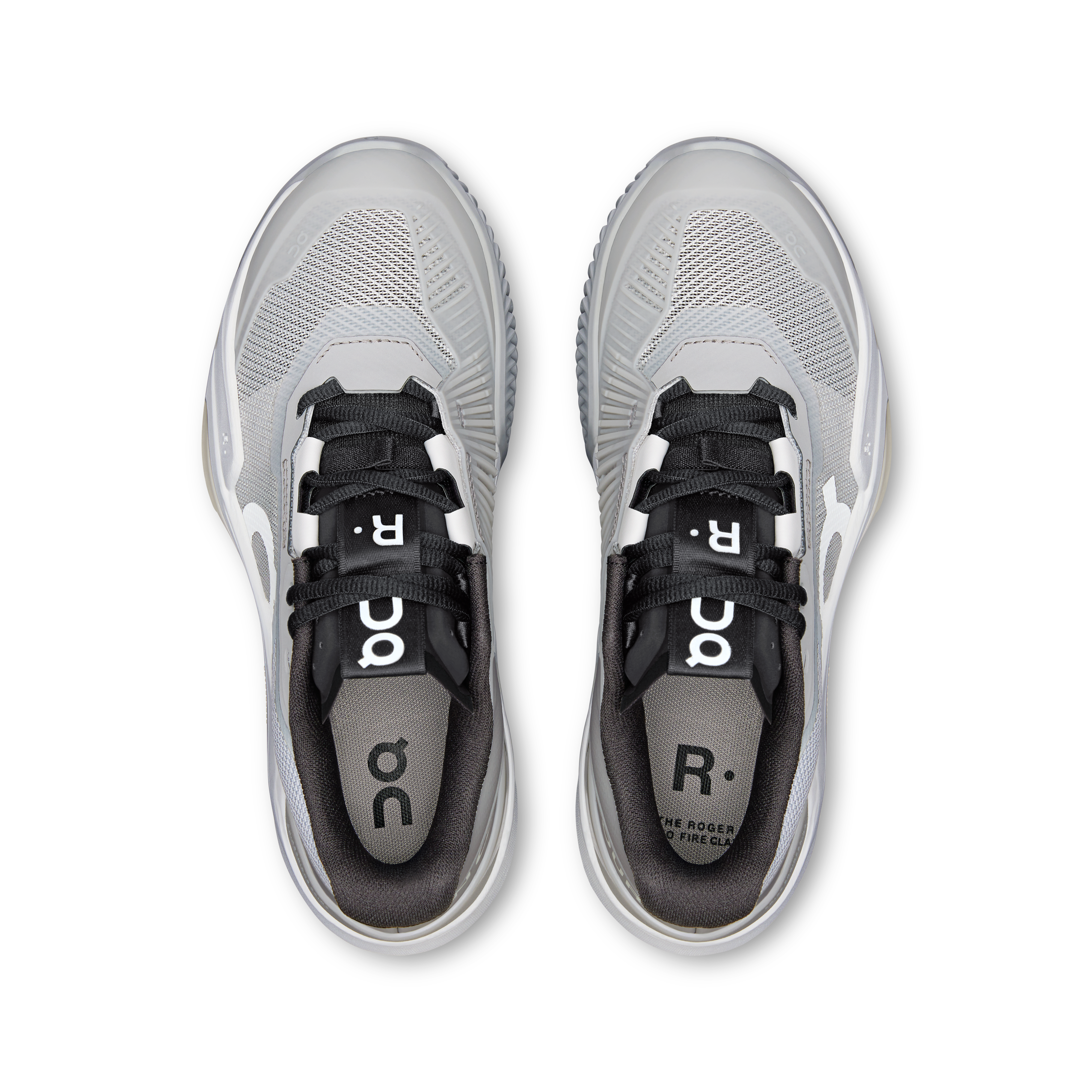 On THE ROGER Pro Fire Clay Glacier & Black Women Tennis Shoes