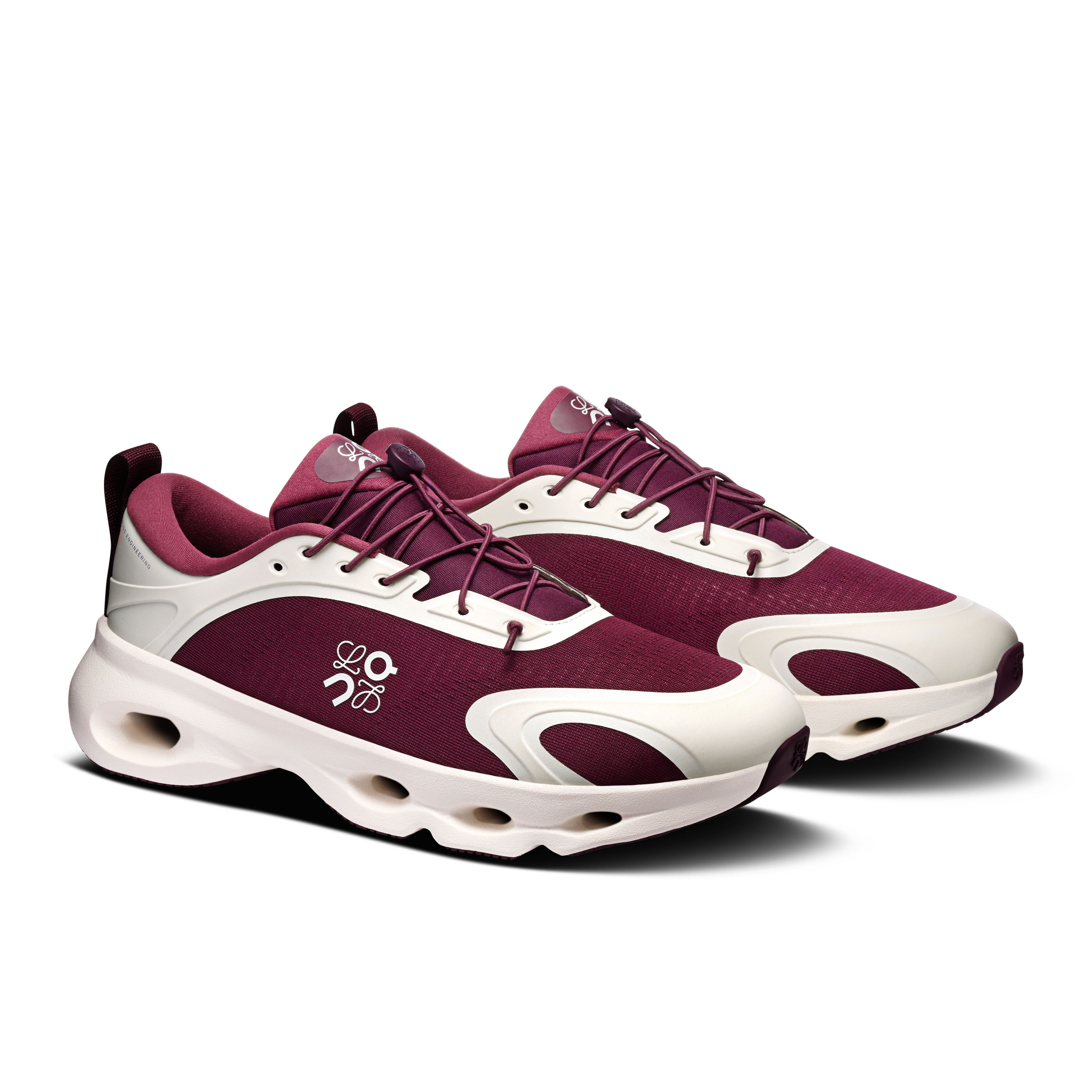 On Cloudsolo LOEWE Burgundy & Eggshell Men Active life Shoes
