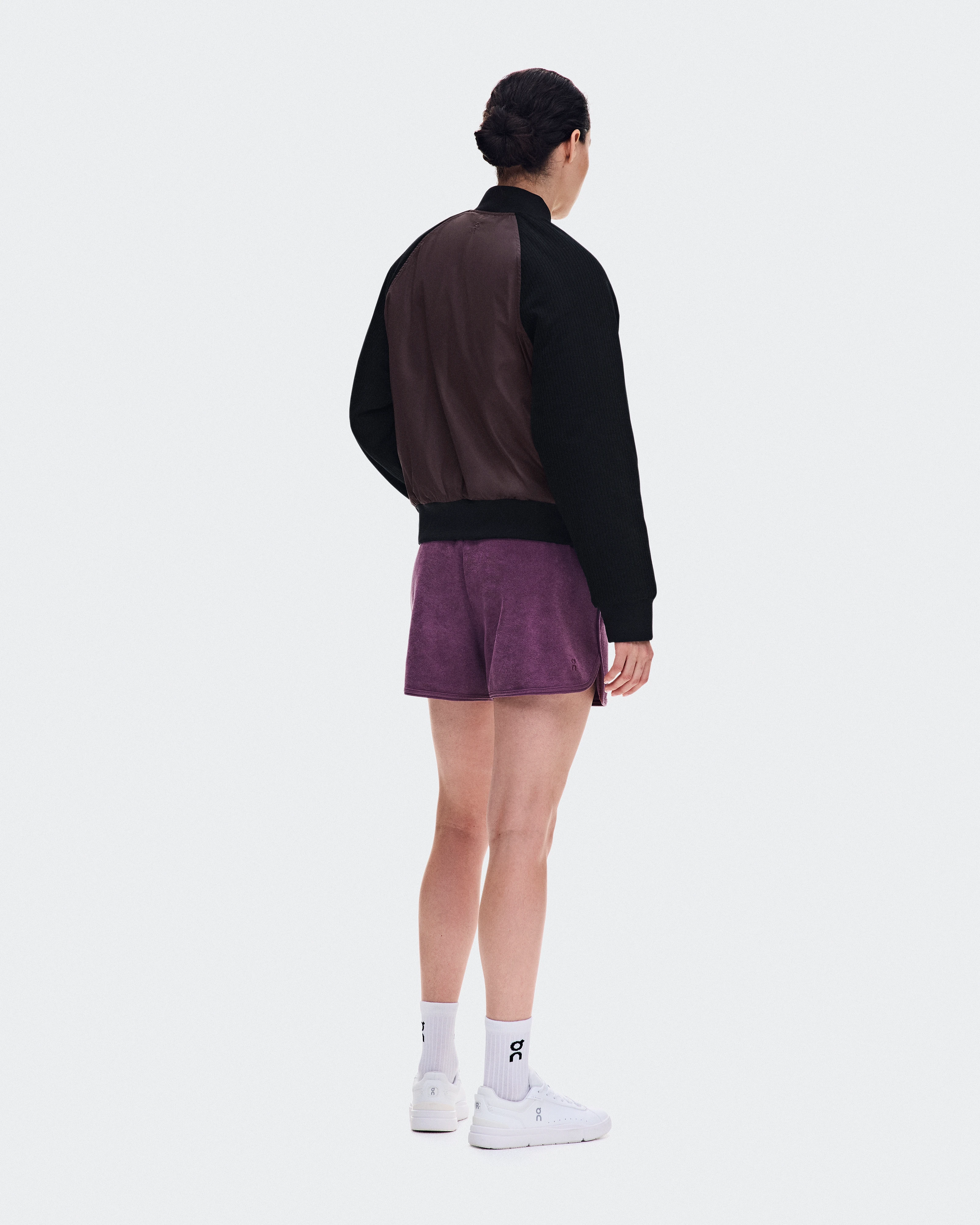 On Courtside Bomber Mulberry & Black Women Active life