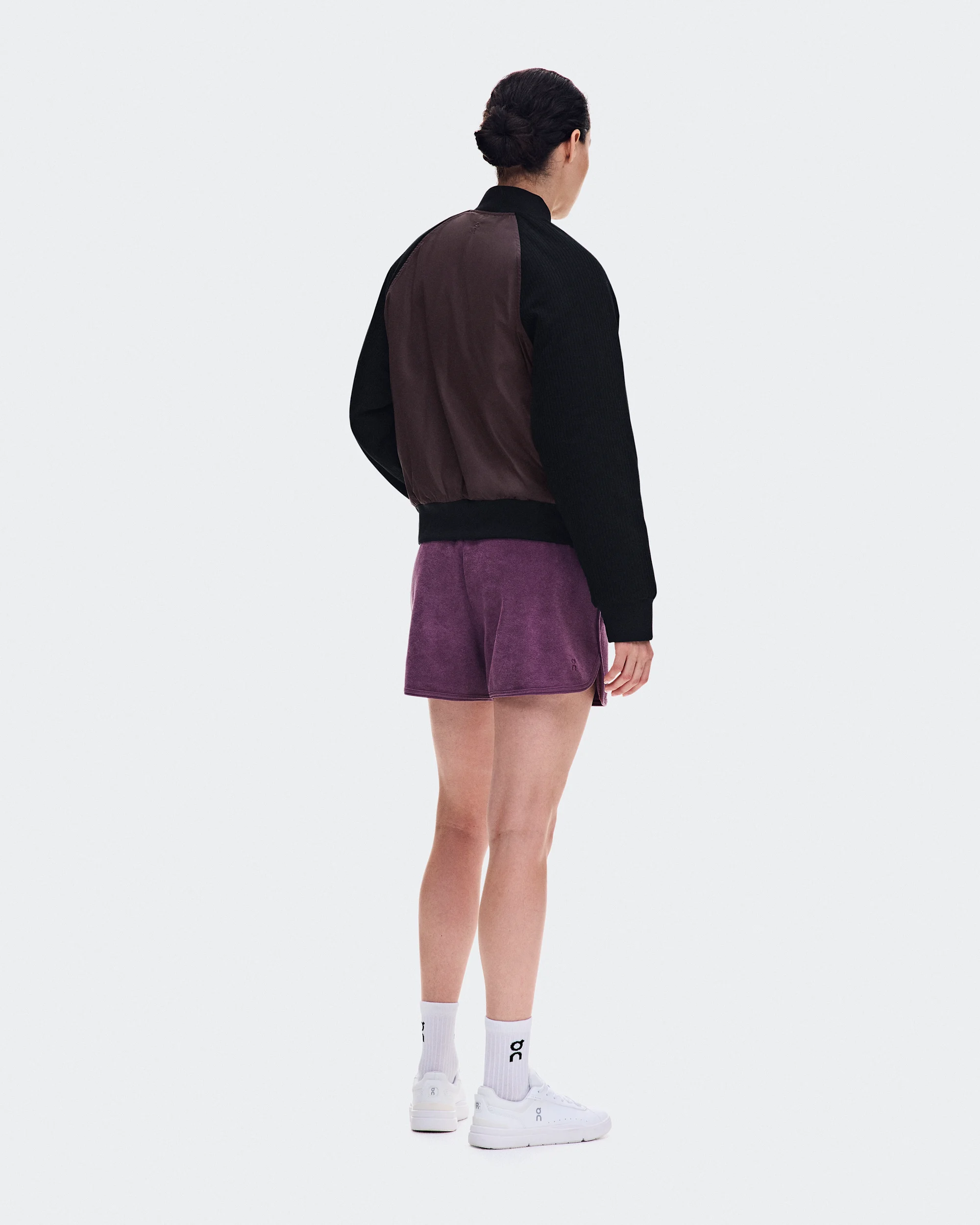 Women's Courtside Bomber Mulberry | Black - thumbnail 3