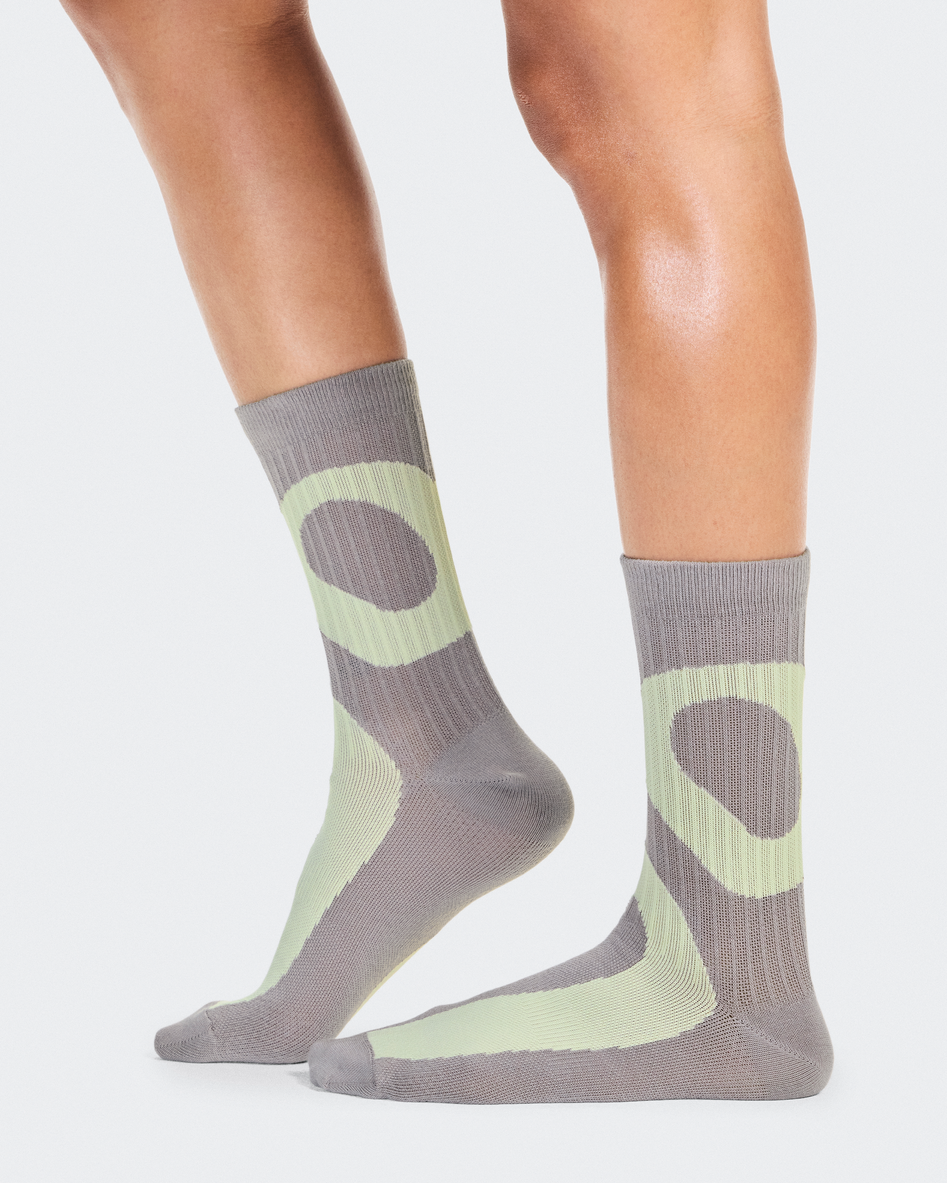 Liquid Logo Sock High 2PUnisex / Zinc | Linen / 39 - 42.5