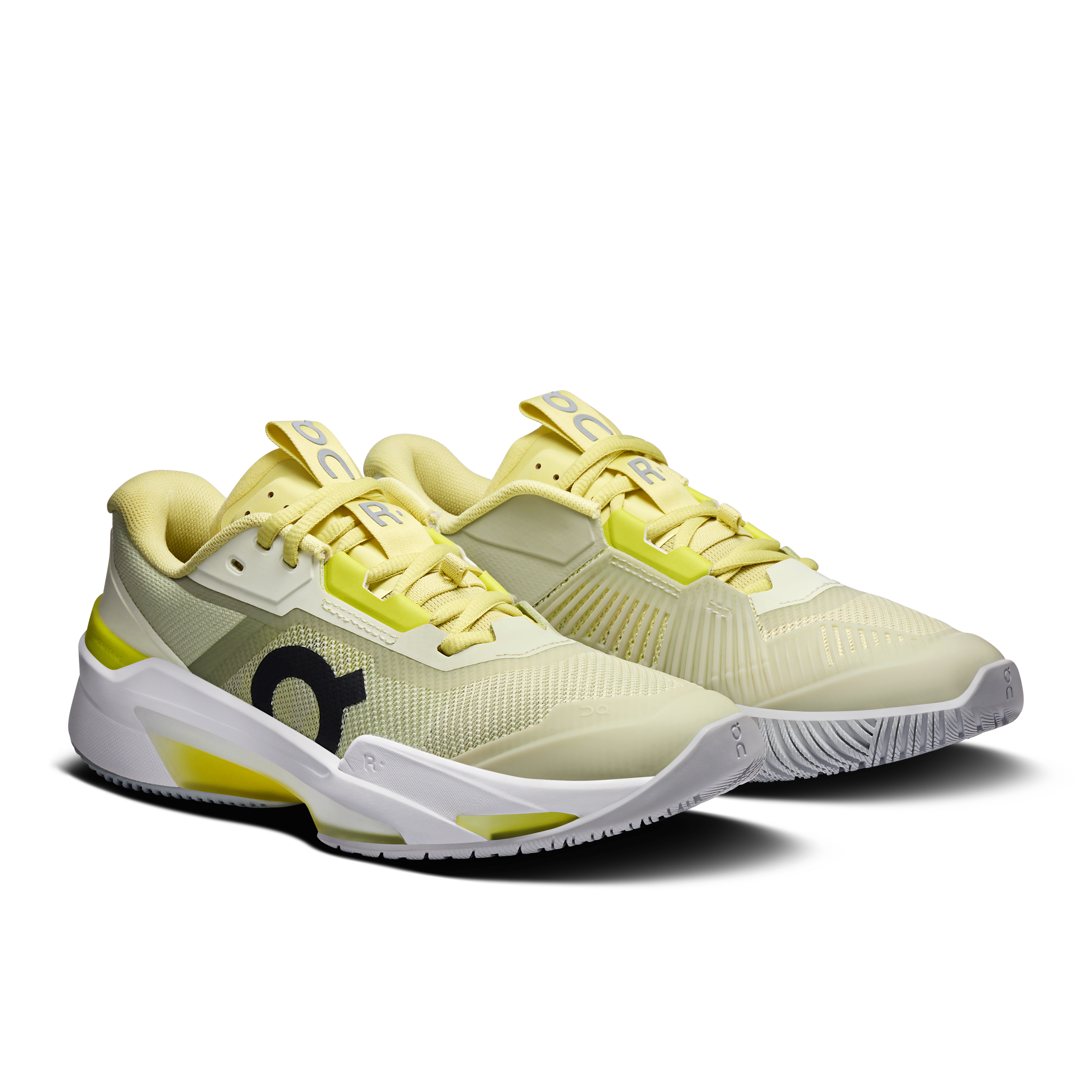 On THE ROGER Pro Fire Linen & Lime Women Tennis Shoes
