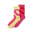 Liquid Logo Sock High 2P in Limelight/Pink