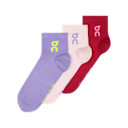 Logo Sock Mid 3P in Orchid/Comet