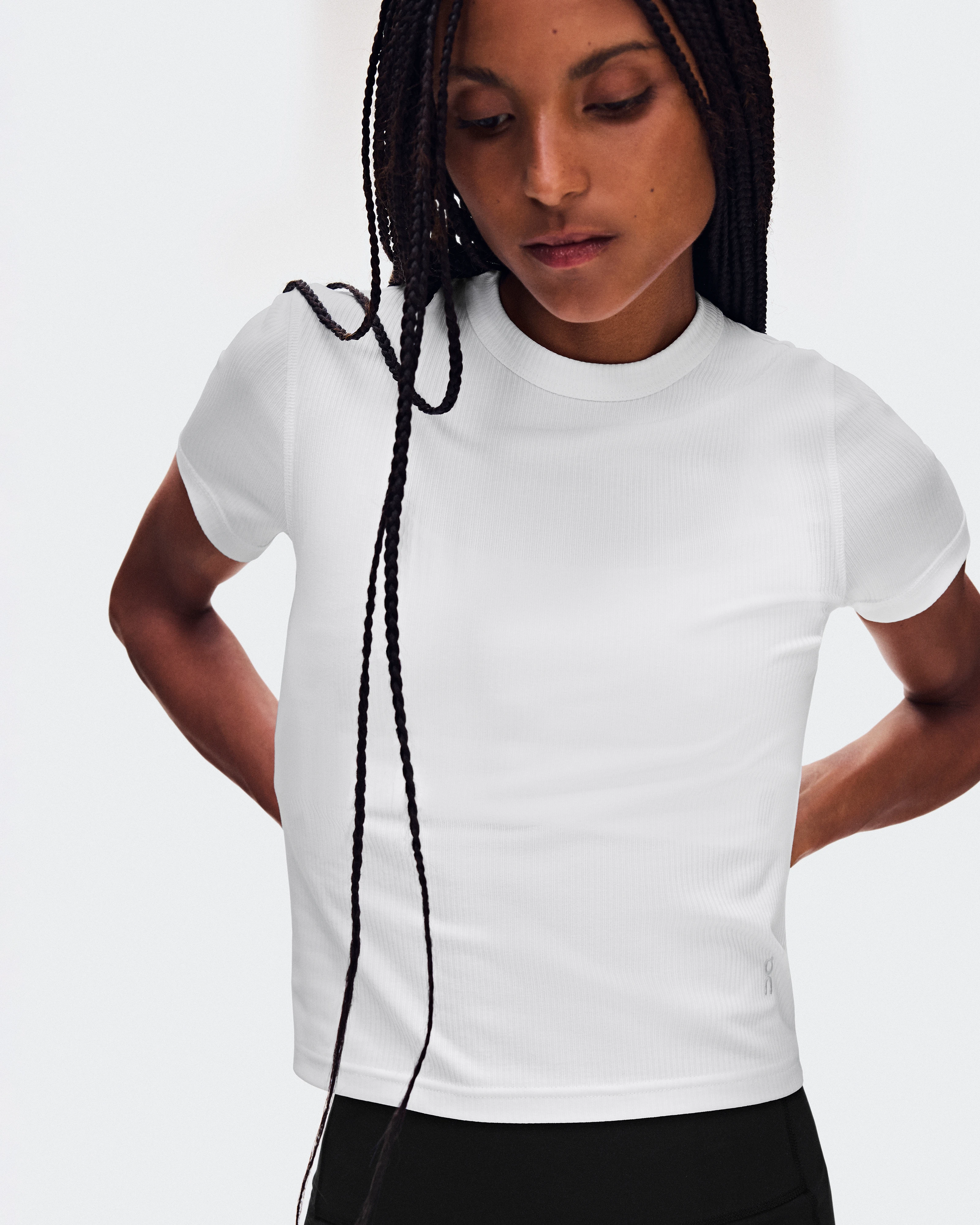 On All-Day Ribbed T-Shirt White Women Tops and t-shirts