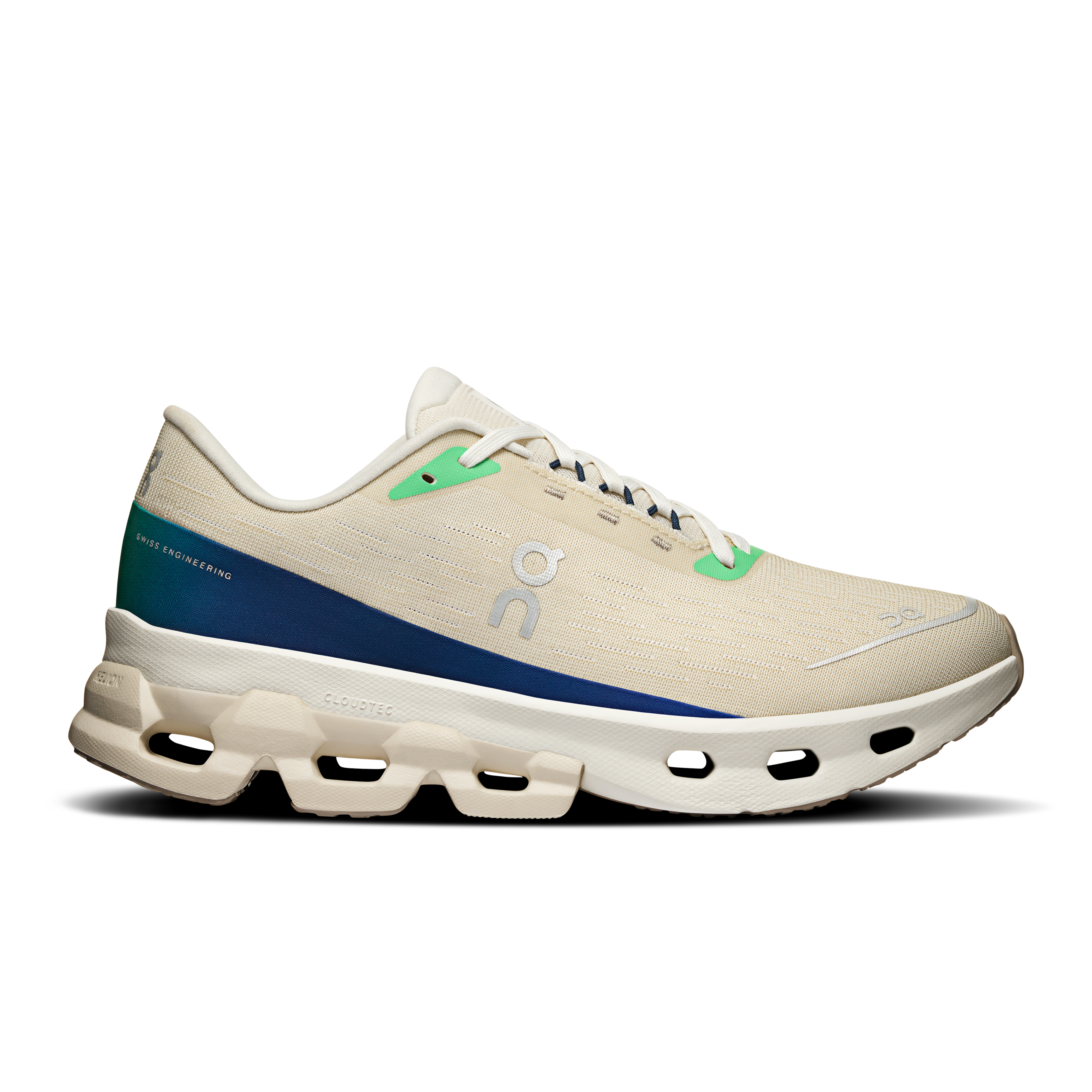 Cloudspark Road Running Shoe in Cream/Honeydew