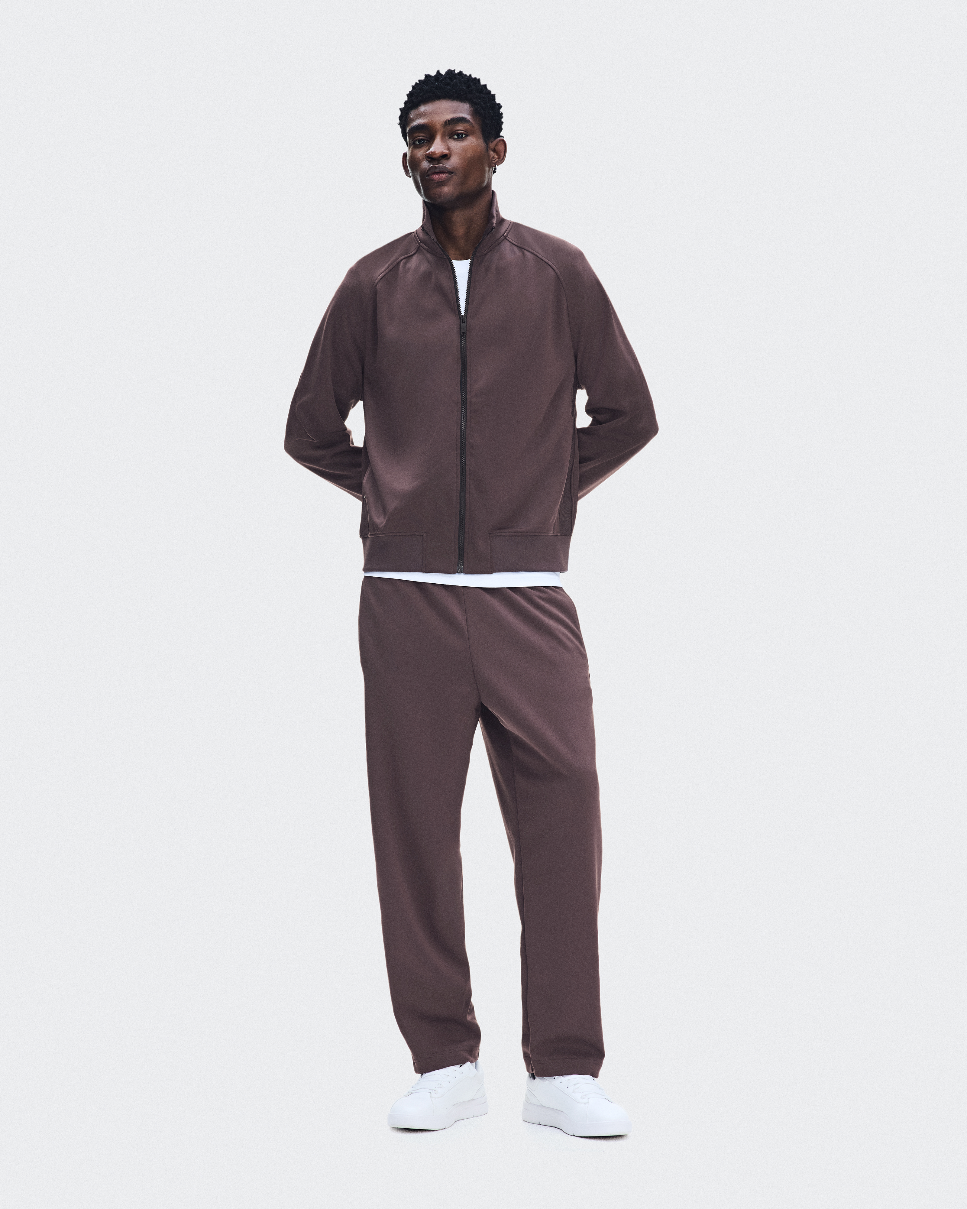 Courtside Full-Zip Jacket in Mulberry