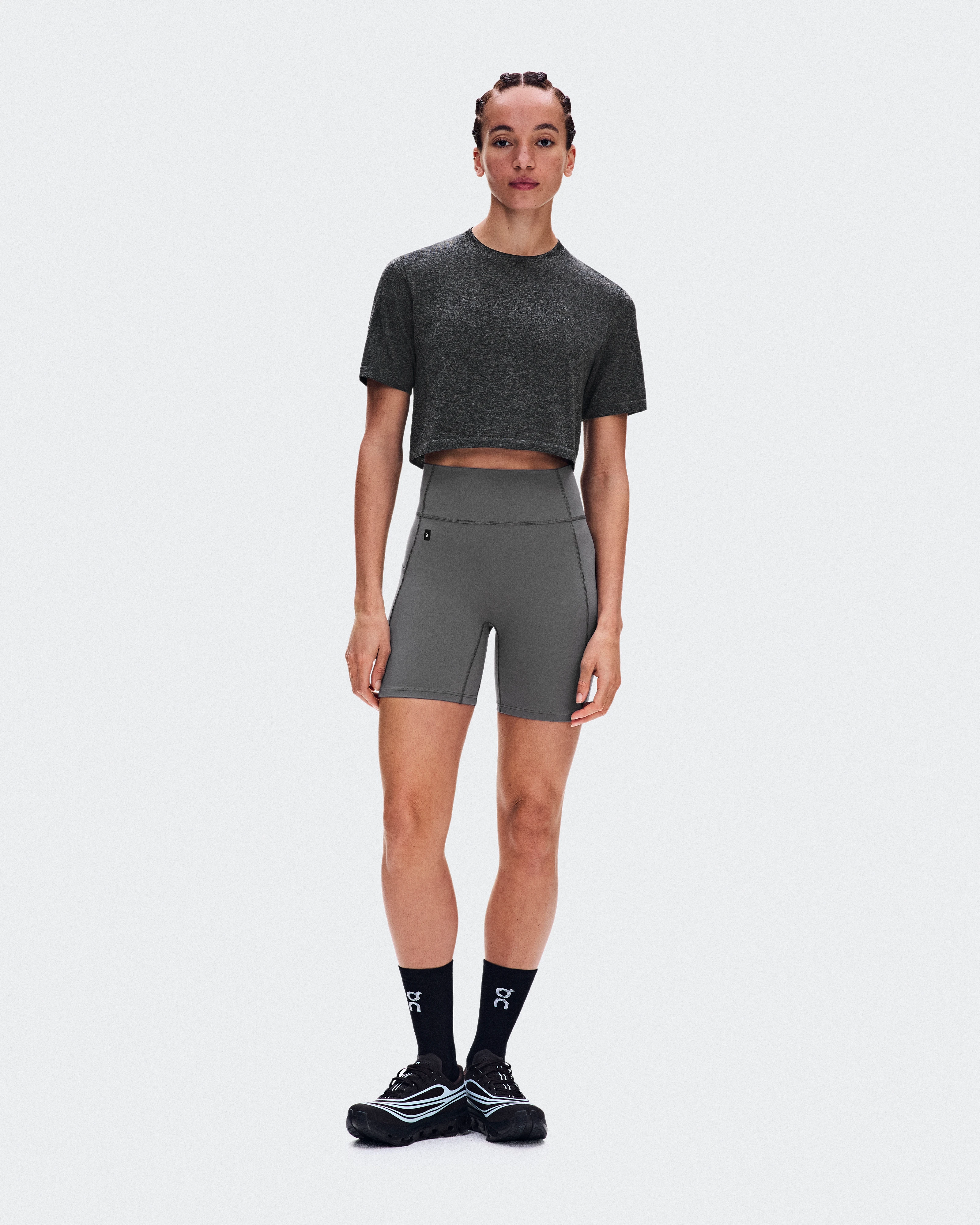 On Train Flex-T Crop Ember Heather Femme Hauts et t-shirts