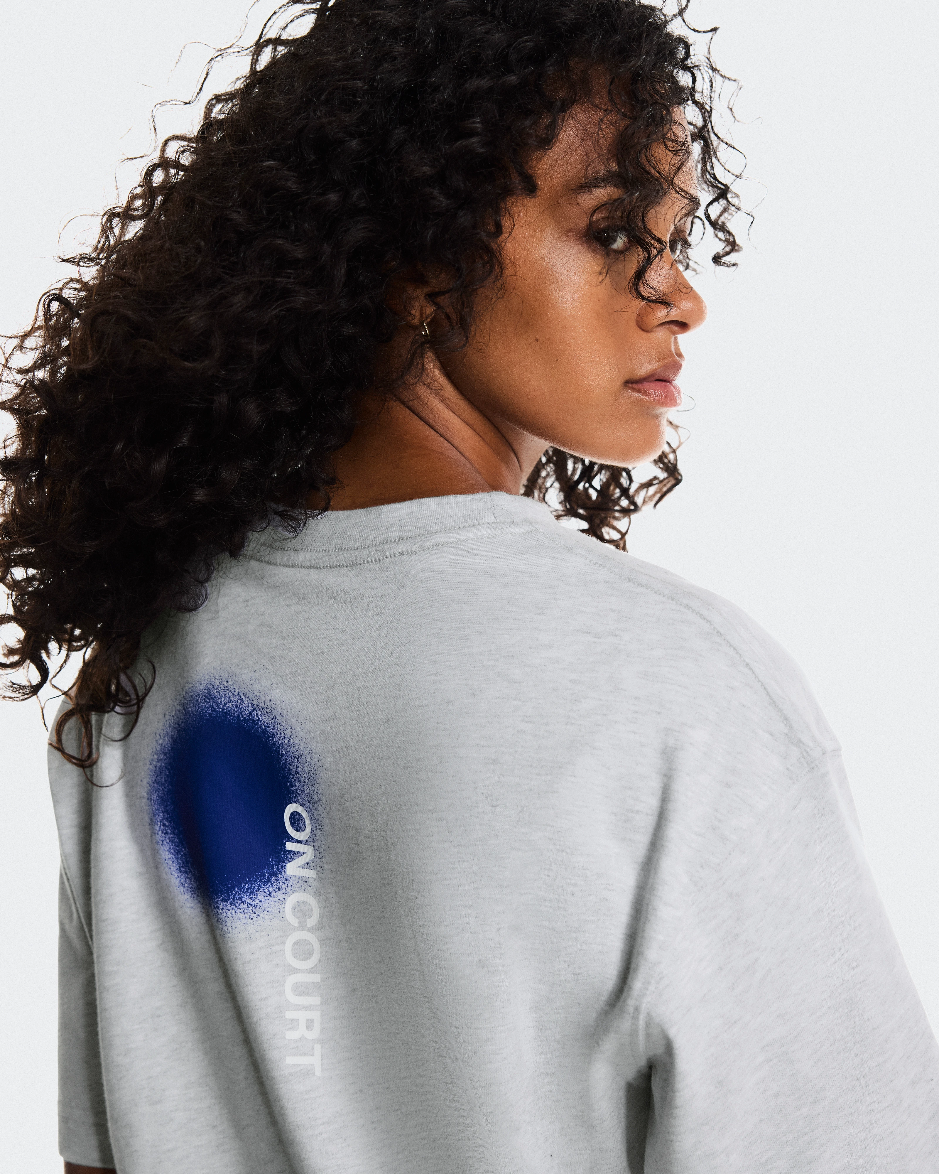 On Club-T Smash Grey Heather Women Tops and t-shirts