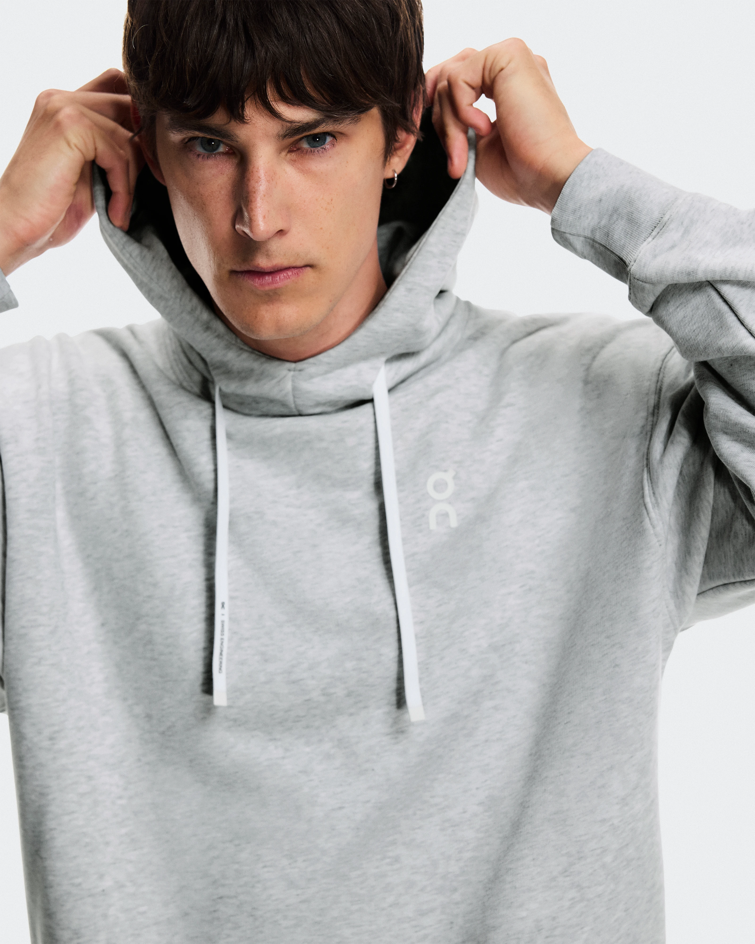 On Club Hoodie Smash Grey Heather Homme Sweats à capuche et sweats