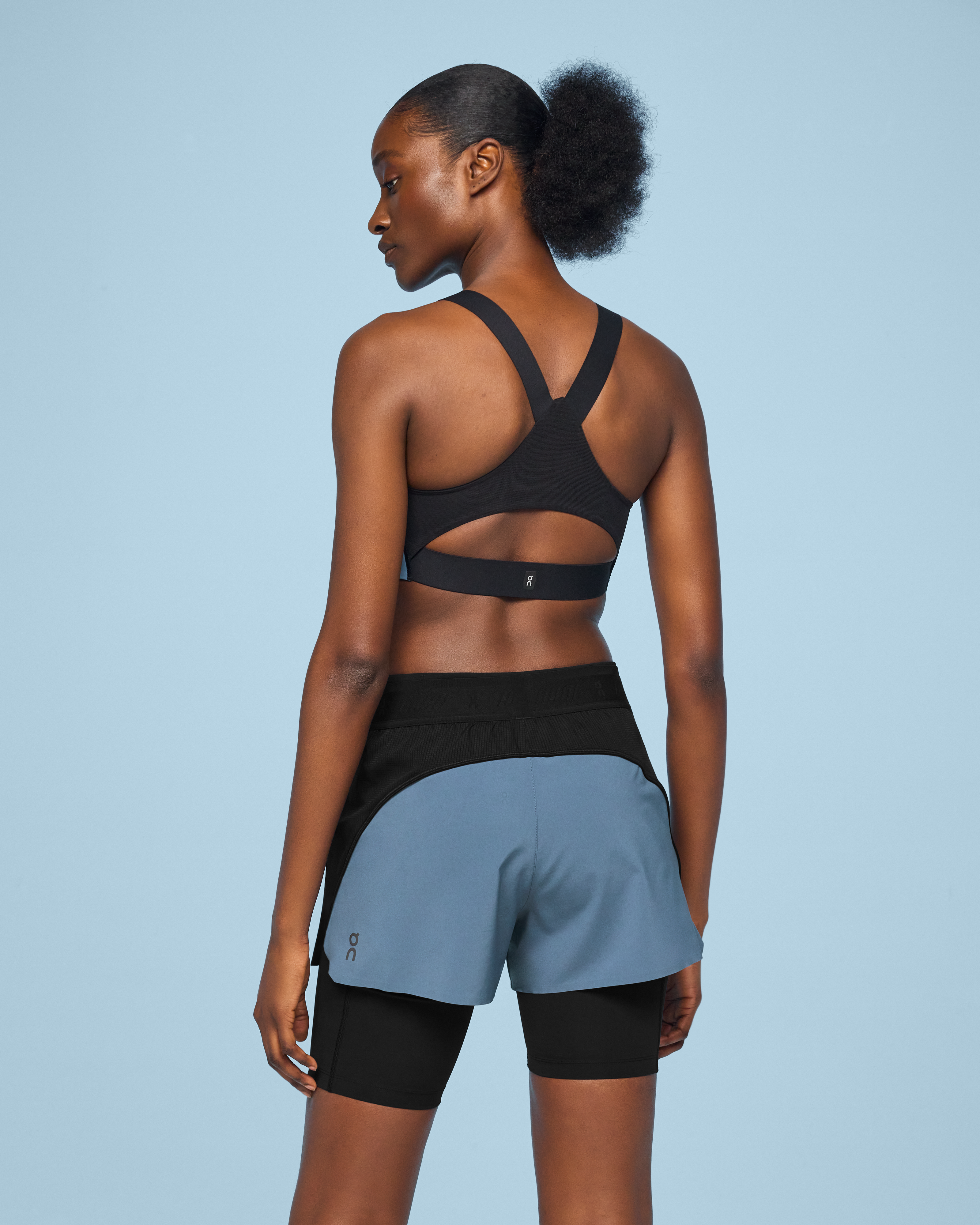 Women's Running Shorts, Stellar & Black