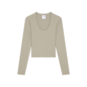 All-Day Ribbed Long-T Long-Sleeve Shirt in Brume