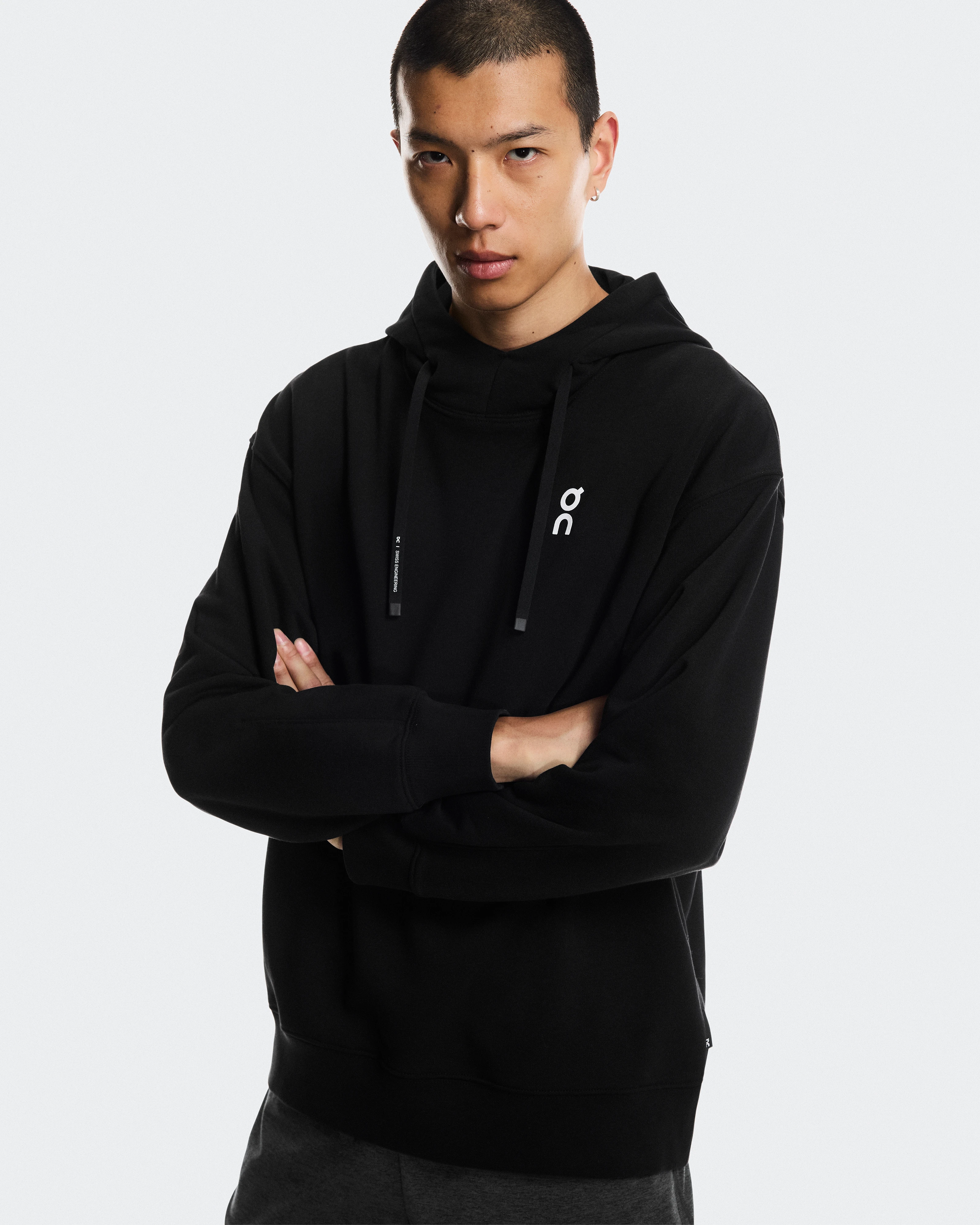 On Club Hoodie Smash Black & Orchid Herren Hoodies & Sweatshirts