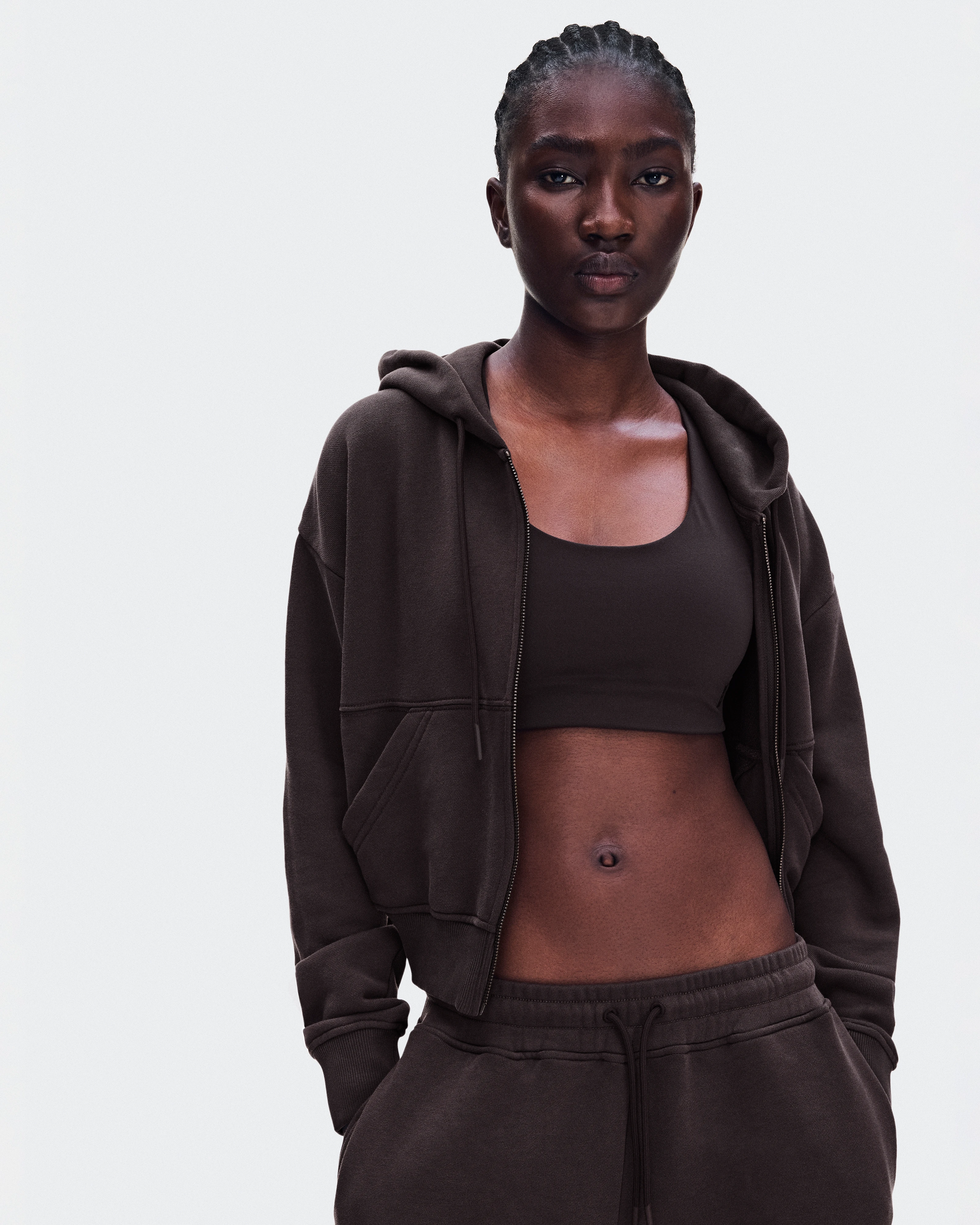 On Club Collective Full Zip Hoodie FKA Espresso Women Hoodies and sweatshirts