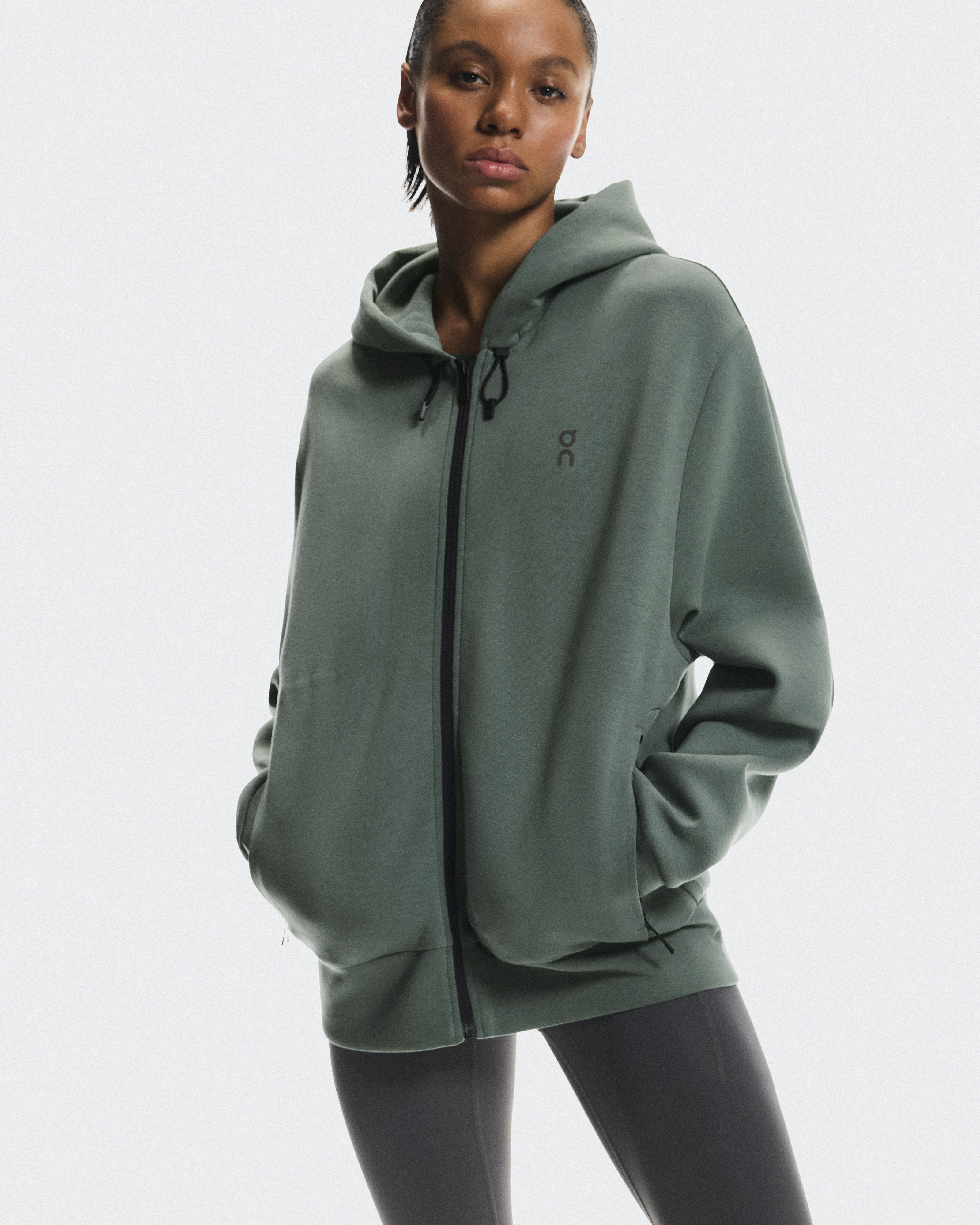 Women's Focus Tech Zip Hoodie | Green | On United Kingdom