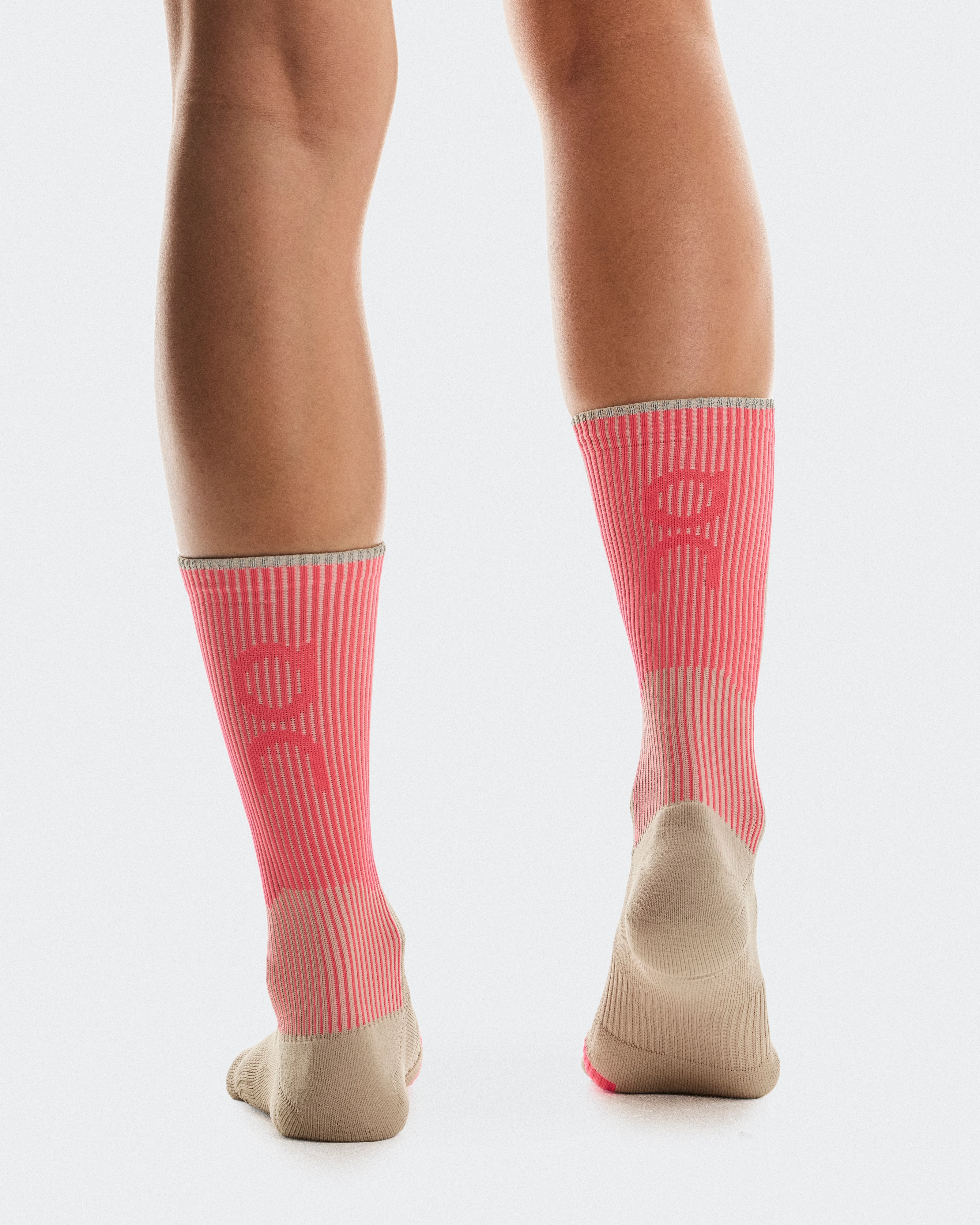On Performance Run Sock High Desert & Pink Unisex Socks