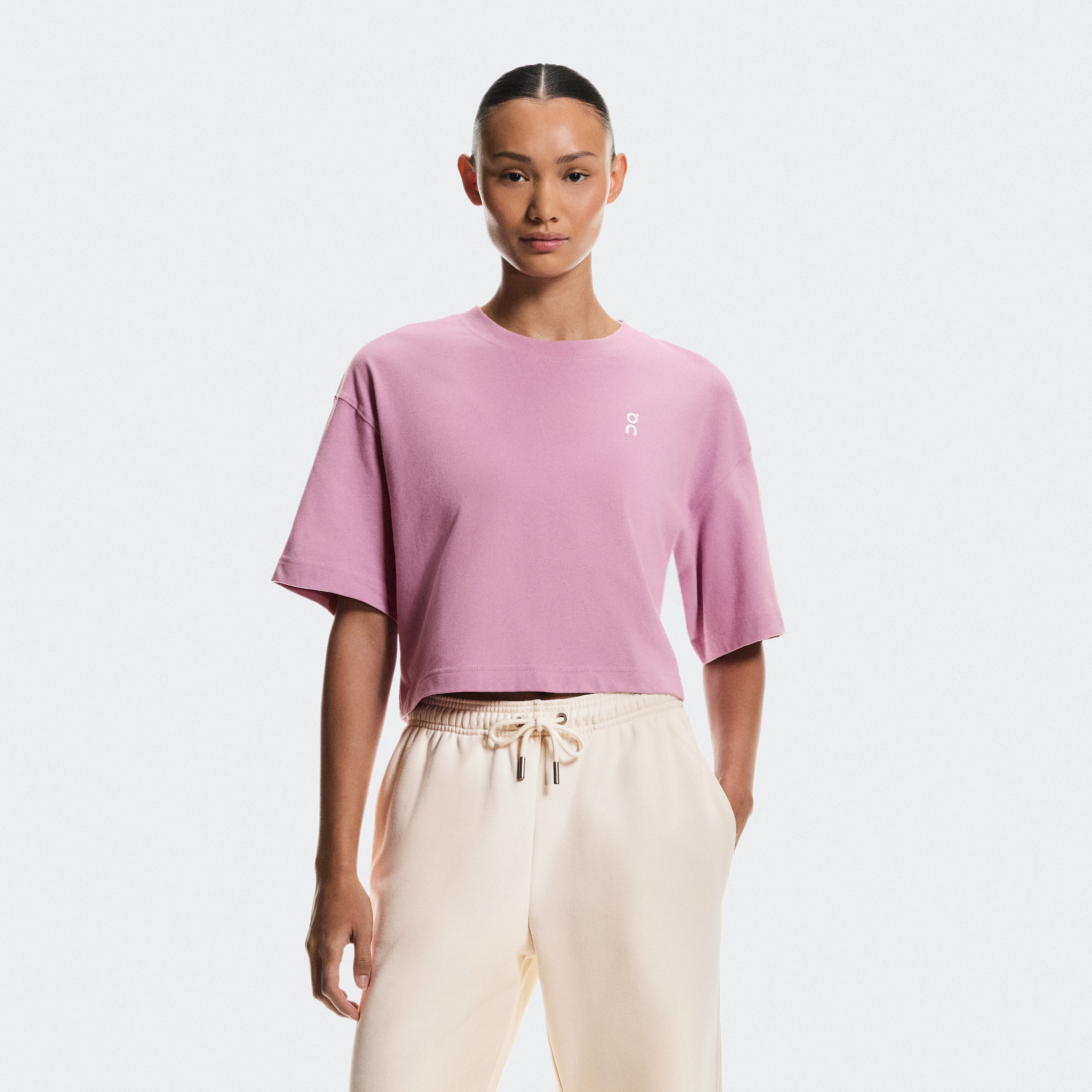 On Club Boxy-T Pink Women Women – All-day wear, recovery, travel Tops and t-shirts