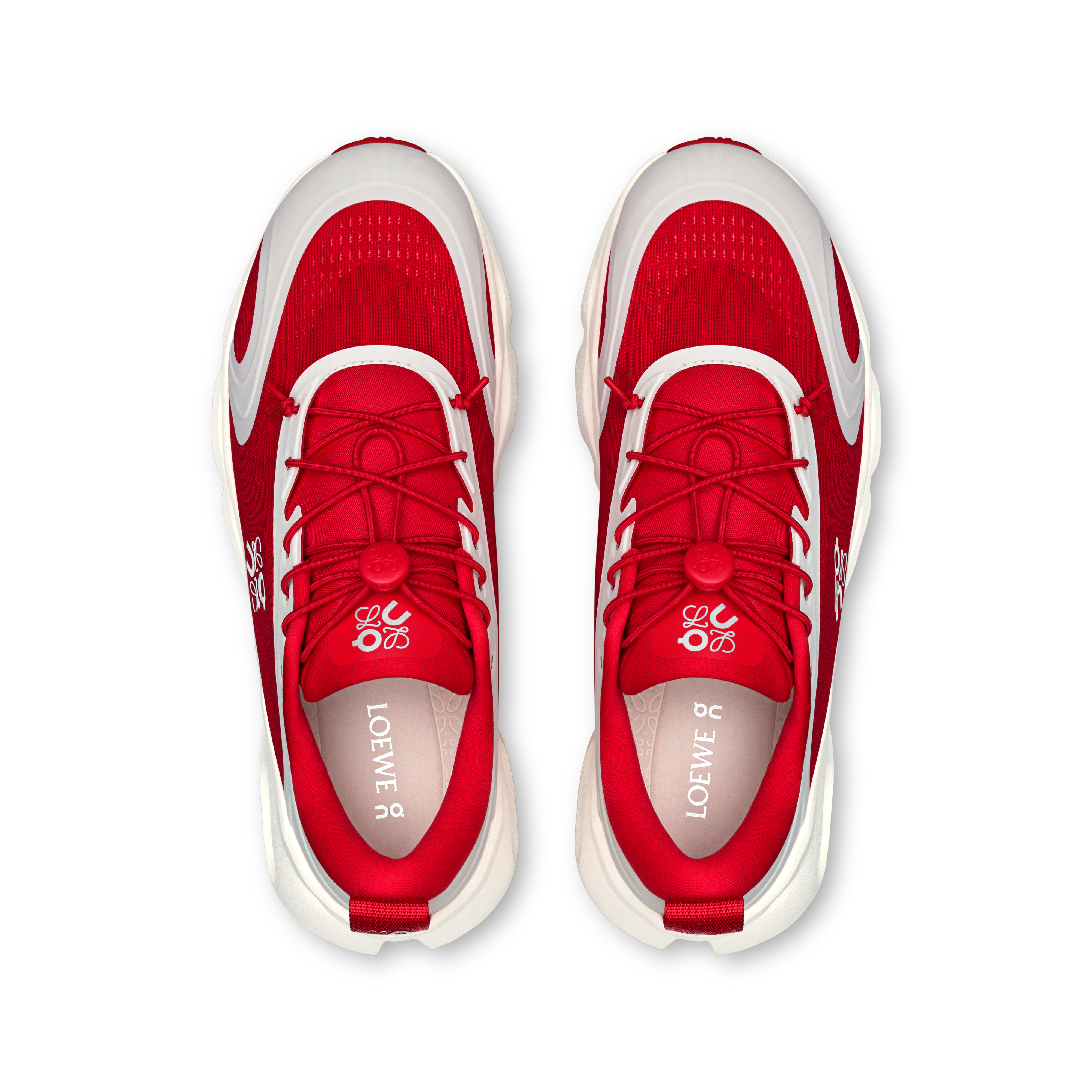 On Cloudsolo LOEWE Red & Eggshell Women Active life Shoes