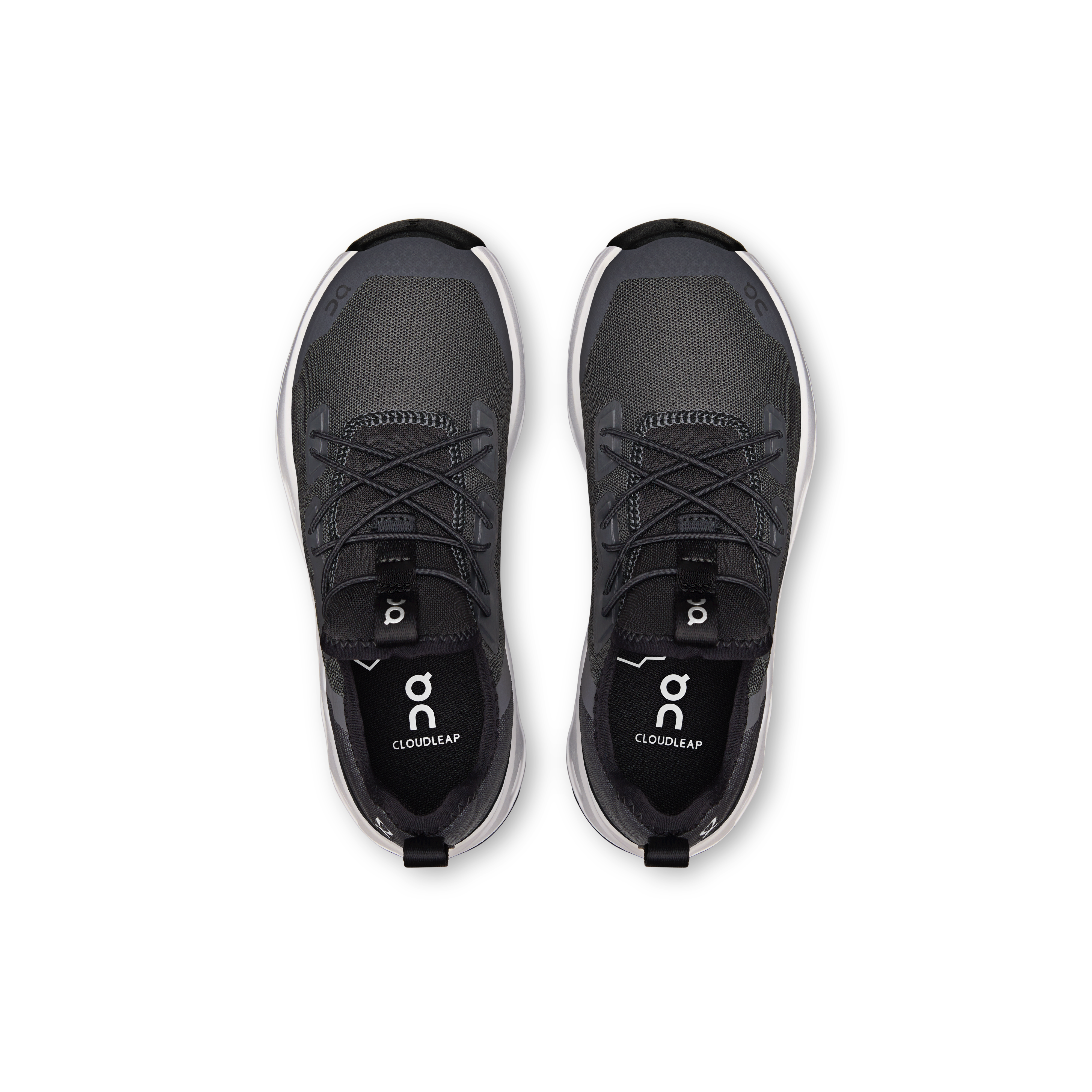 On Cloudleap Black & White Kids Active life Shoes
