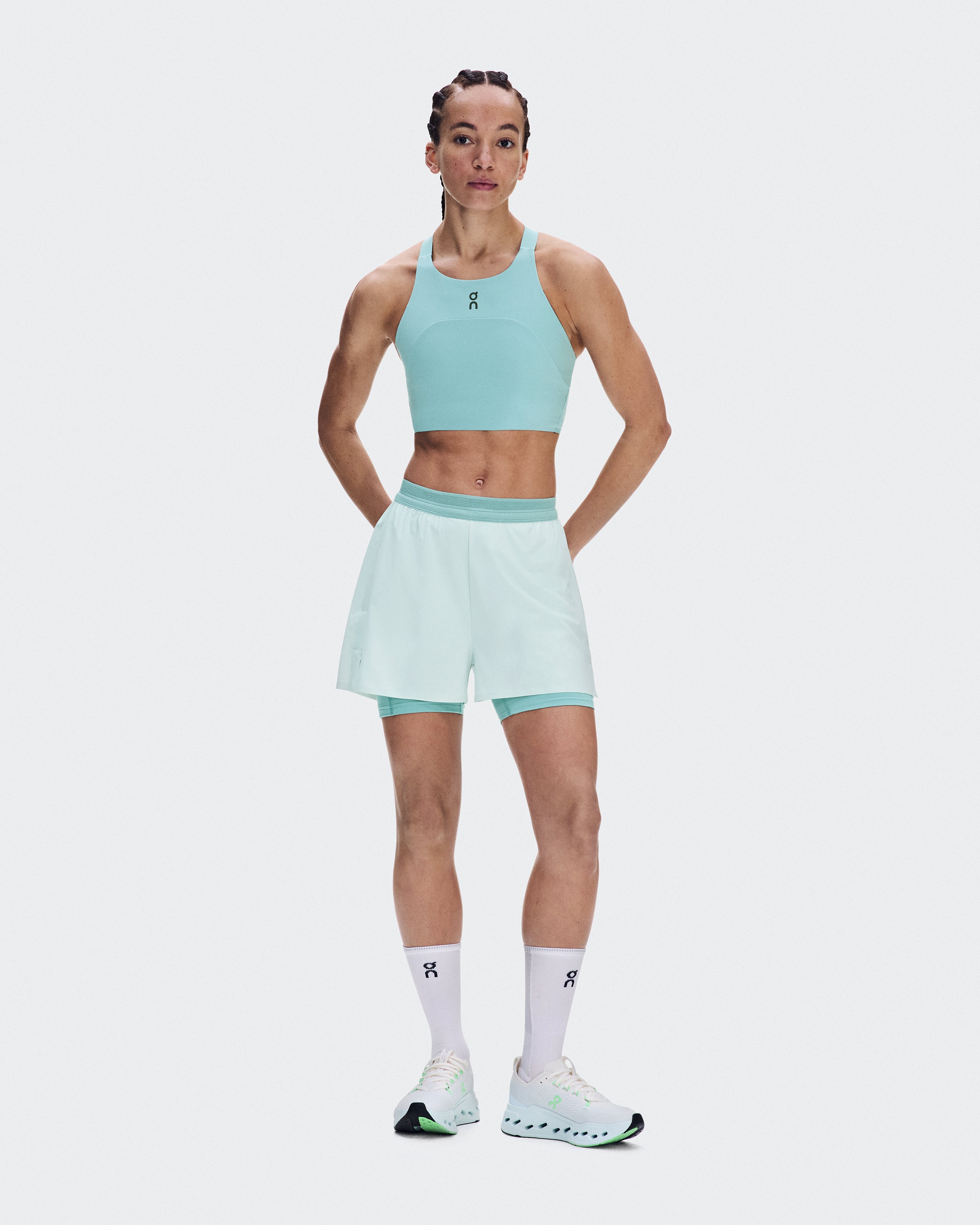 3" Performance 2/1 Shorts in Flurry/Aquamarine