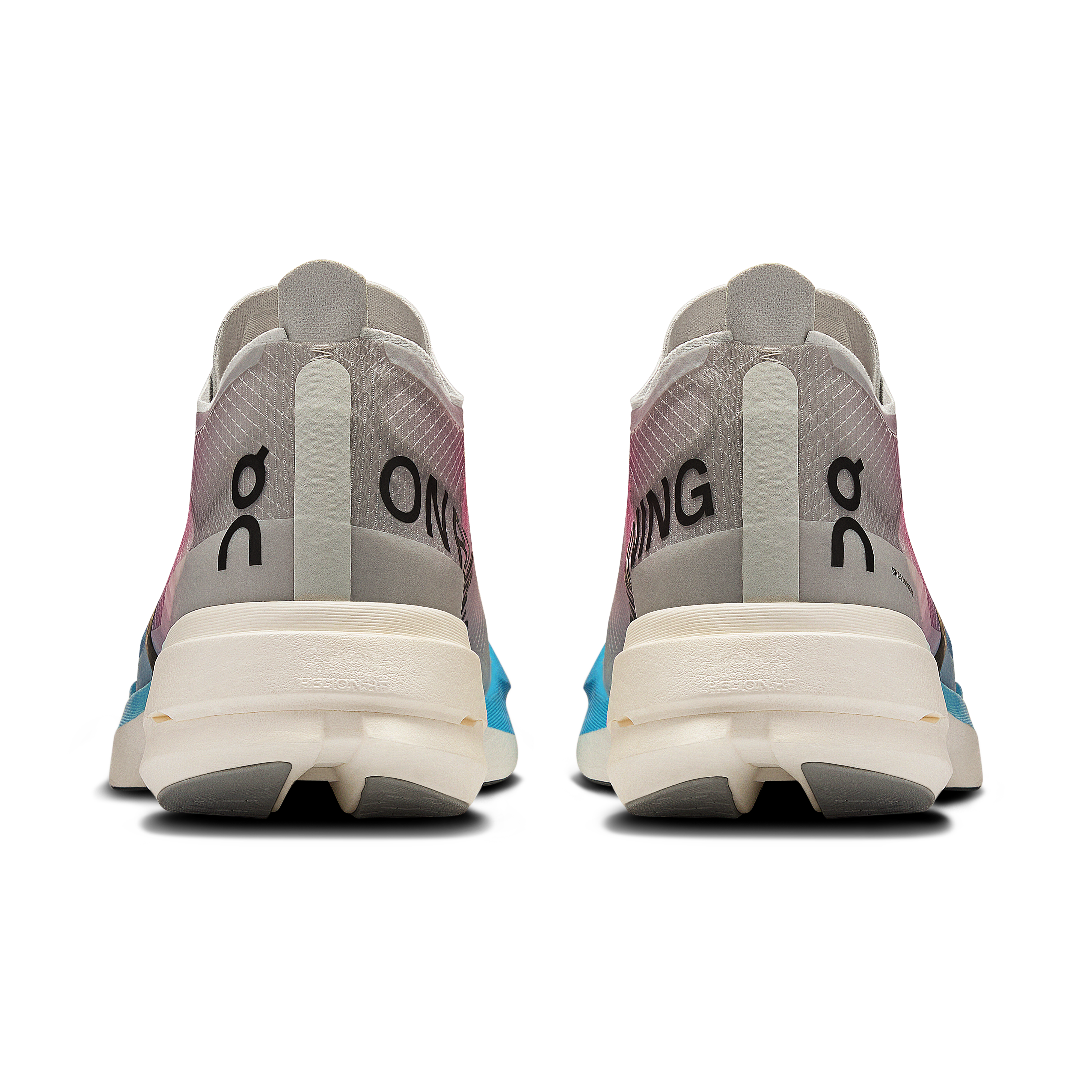 On Cloudboom Strike White & Horizon Damen Strassenlauf Schuhe