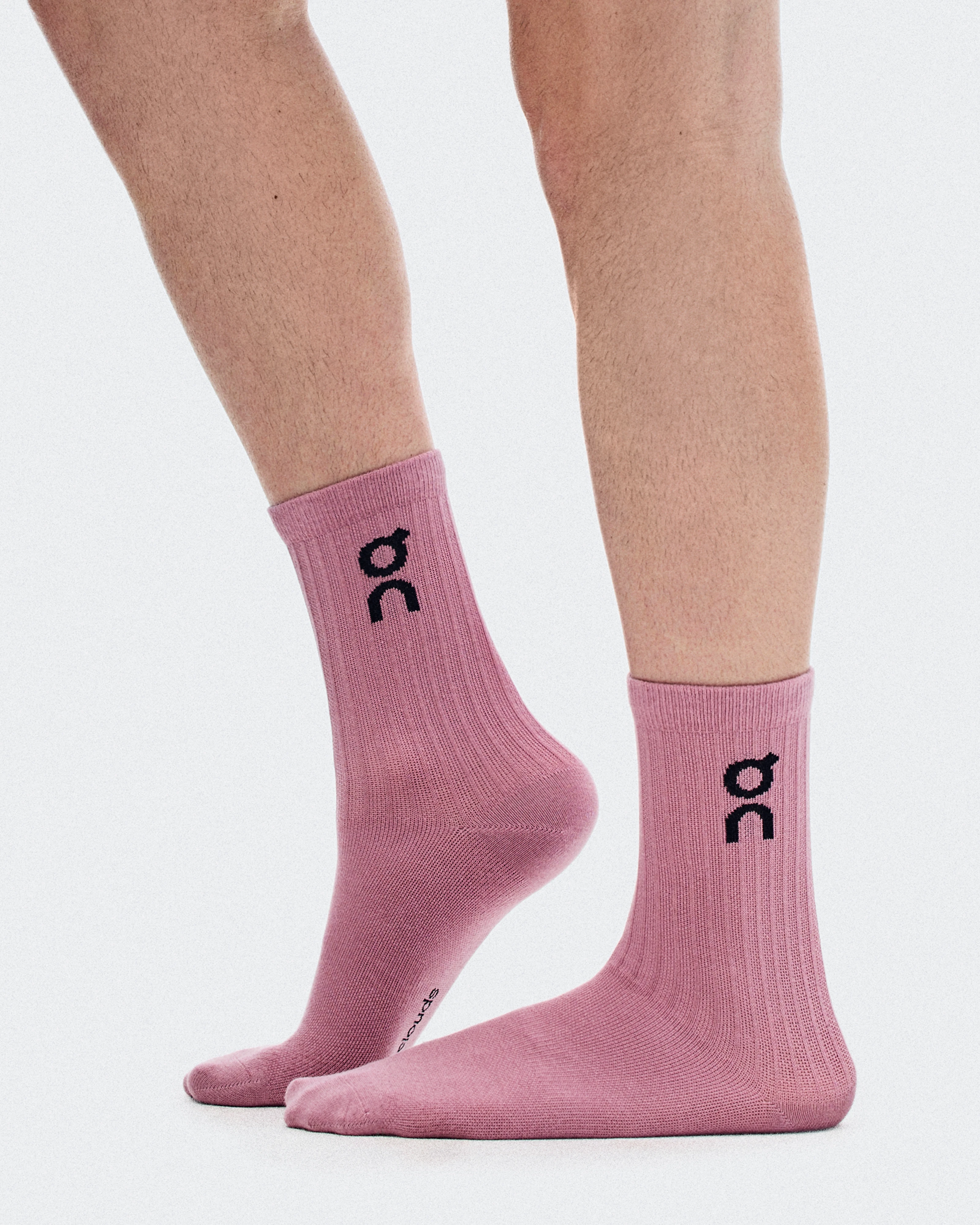 On Logo Sock High 3P Sherbet & Rhodonite Unisexe Chaussettes