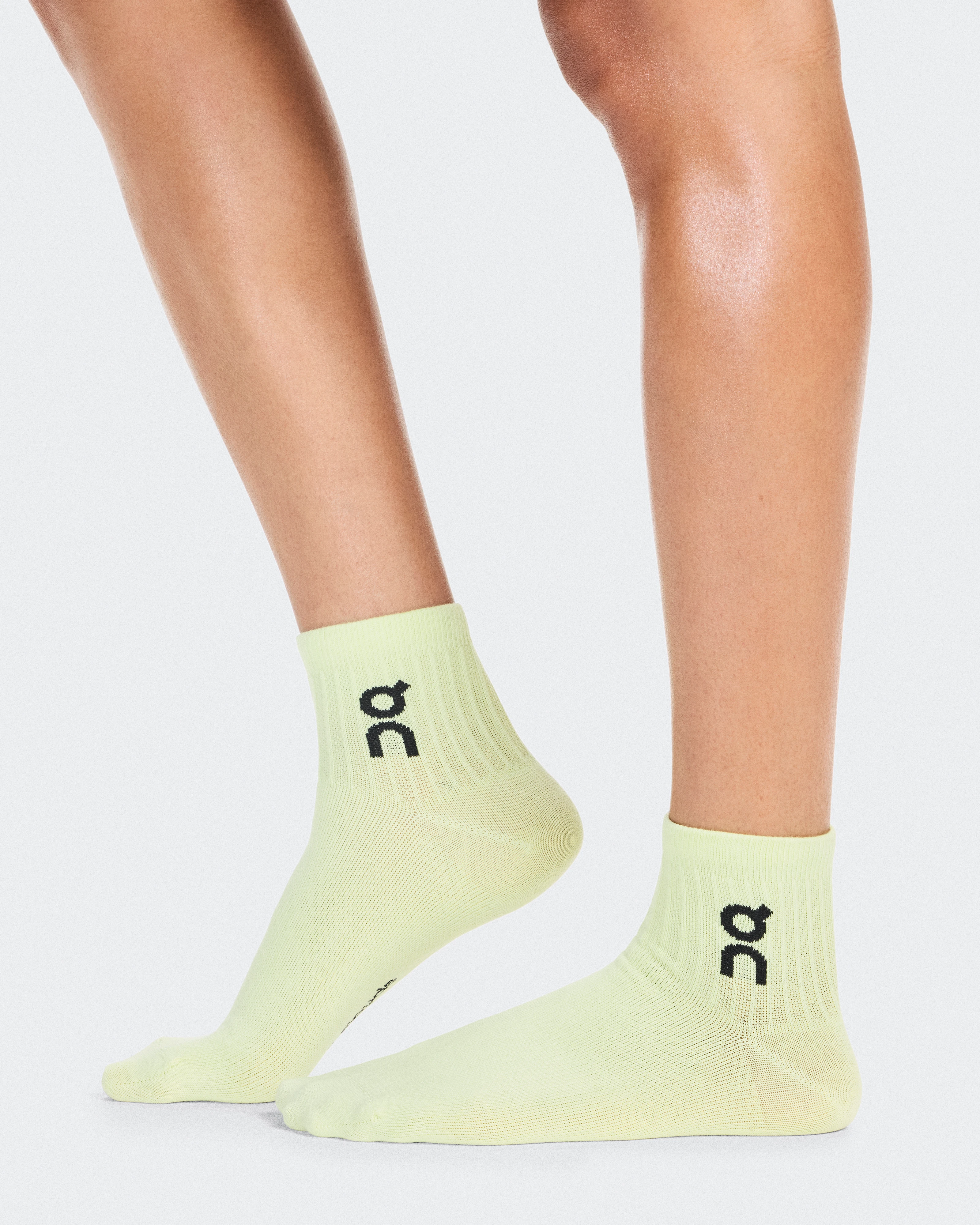 On Logo Sock Mid 3P Lemonade & Tin Unisex Socks