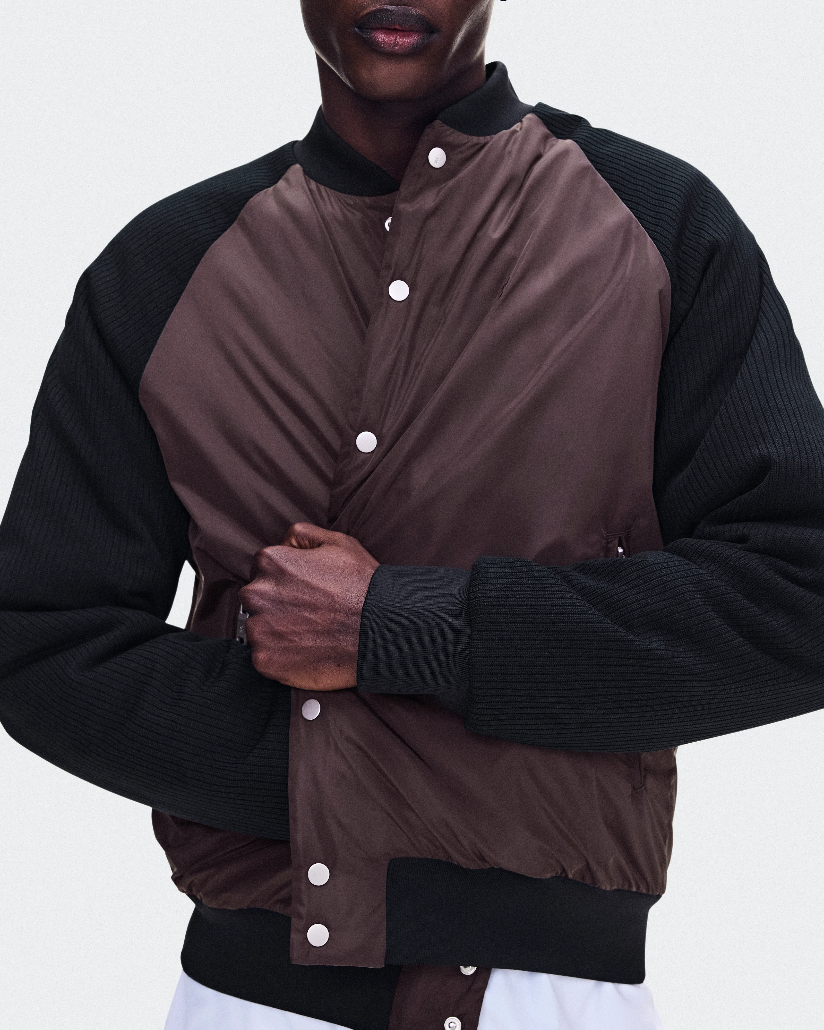 On Courtside Bomber Mulberry & Black Men Jackets
