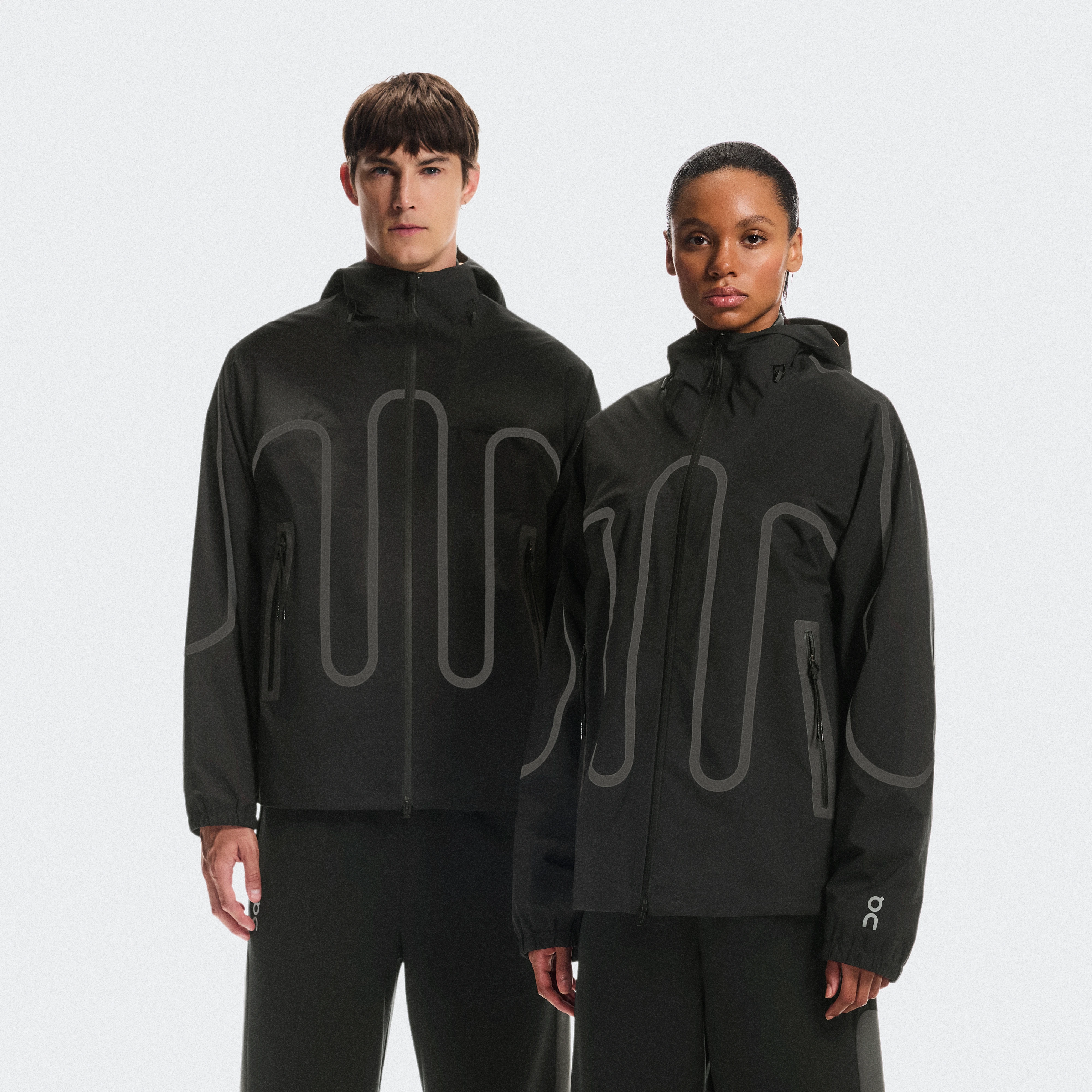 On Waterproof Jacket IKON Black Unisex Unisex – All-day, wet-weather movement Jackets