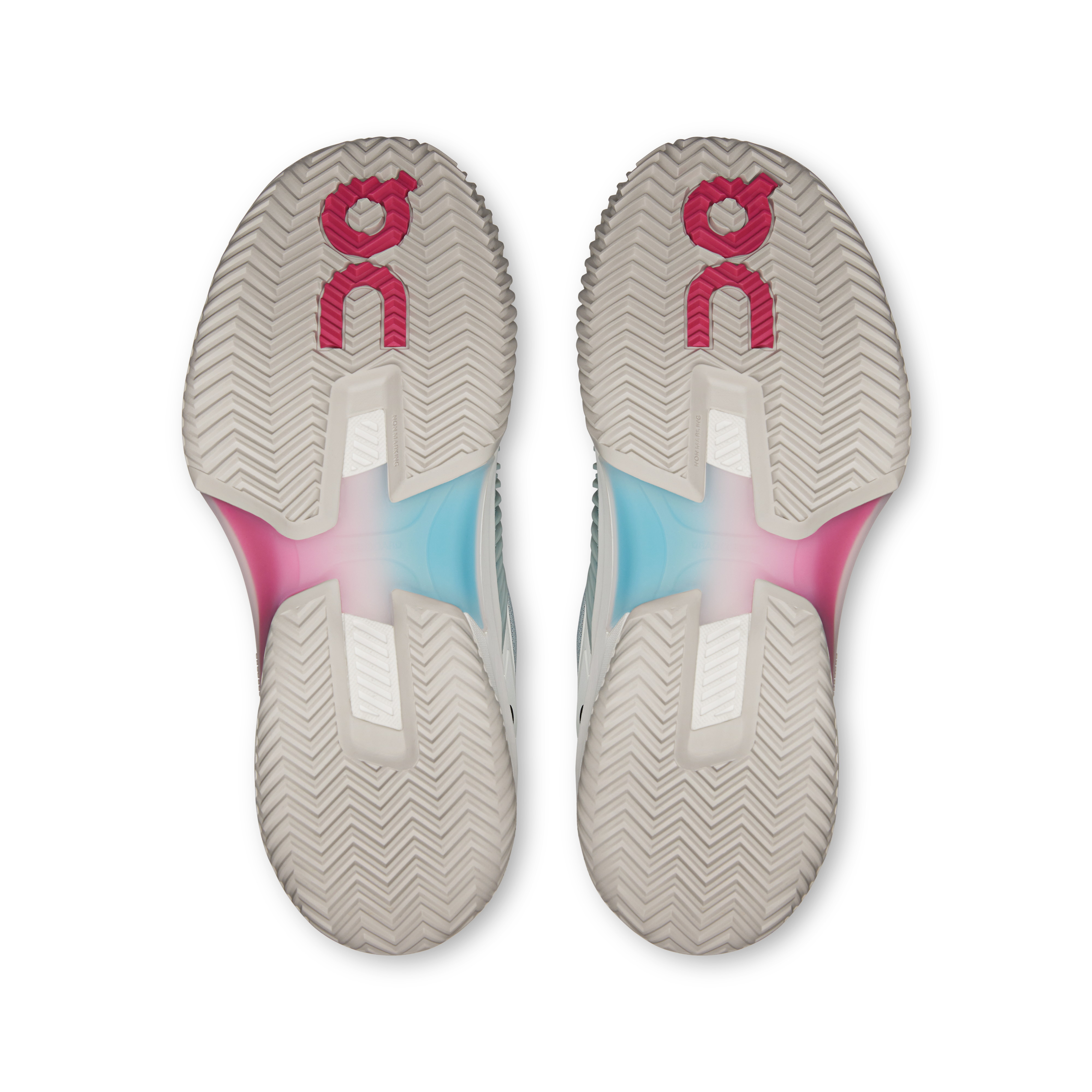 On THE ROGER Pro Fire Clay Arctic & Pink Damen Tennis Schuhe