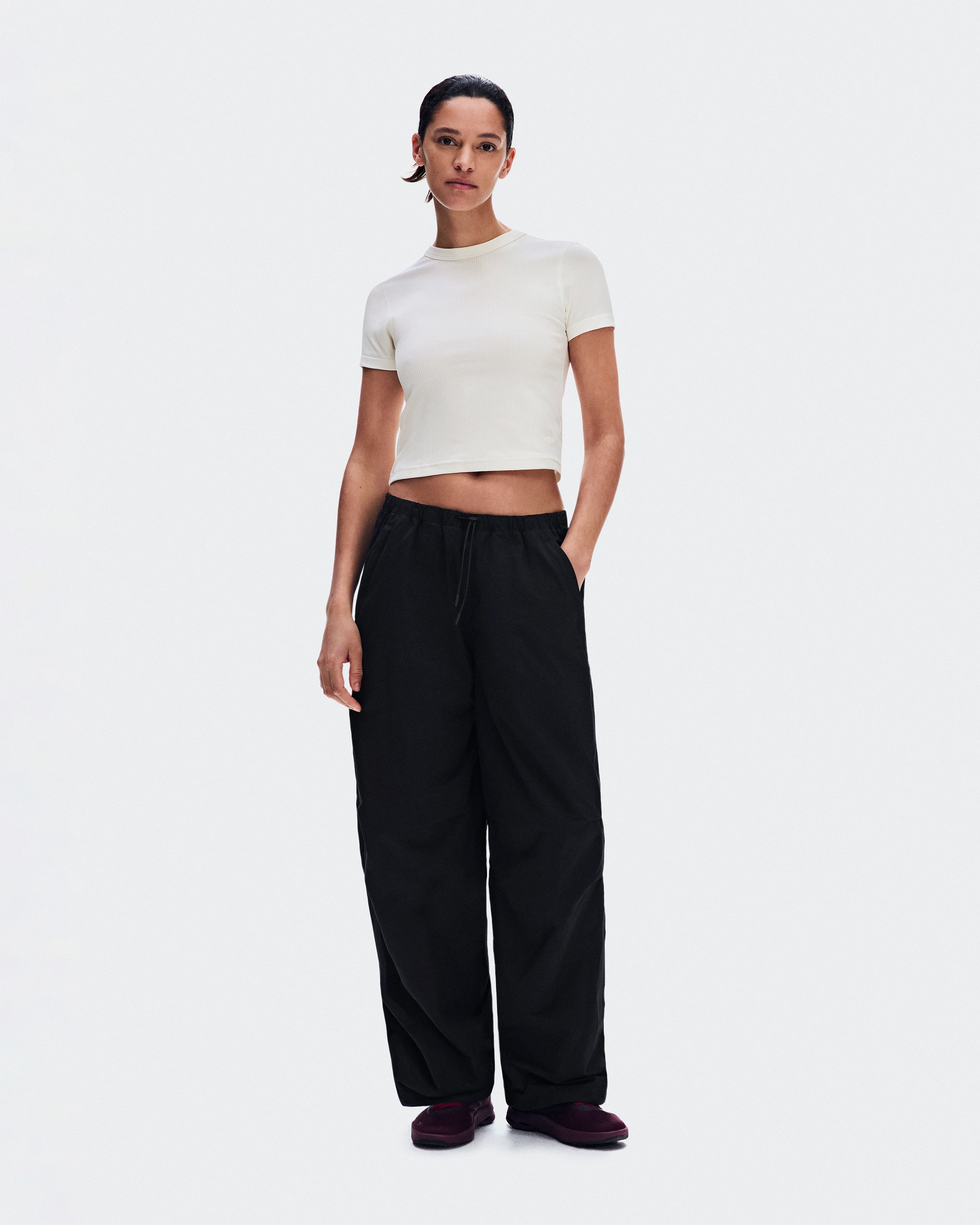 On Parachute Pants Black Donna Pantaloni