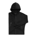 Zipped Hoodie in Black