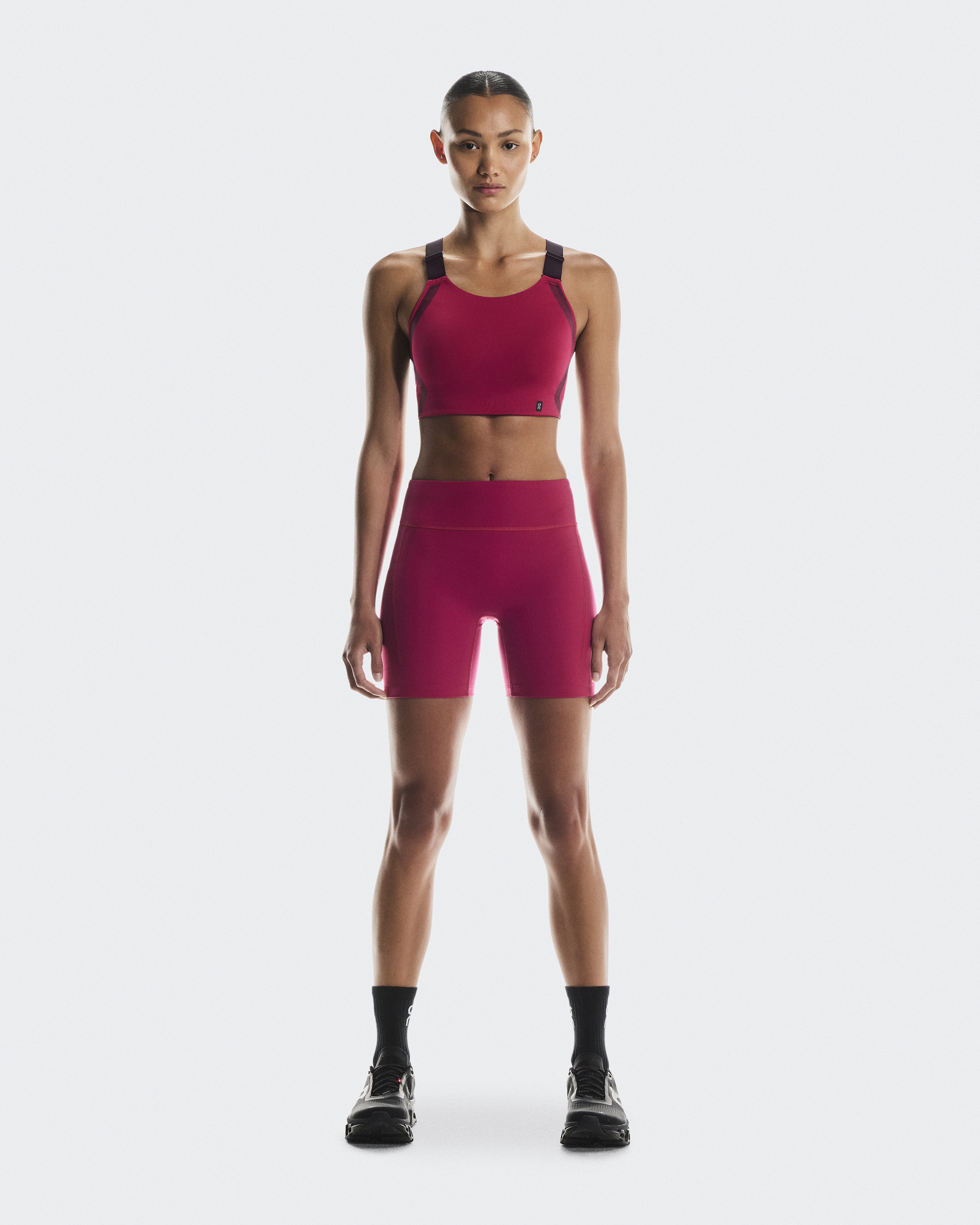 On Women's Performance Tights Short in Grenadine, Size: Medium, Polyamide/Mesh
