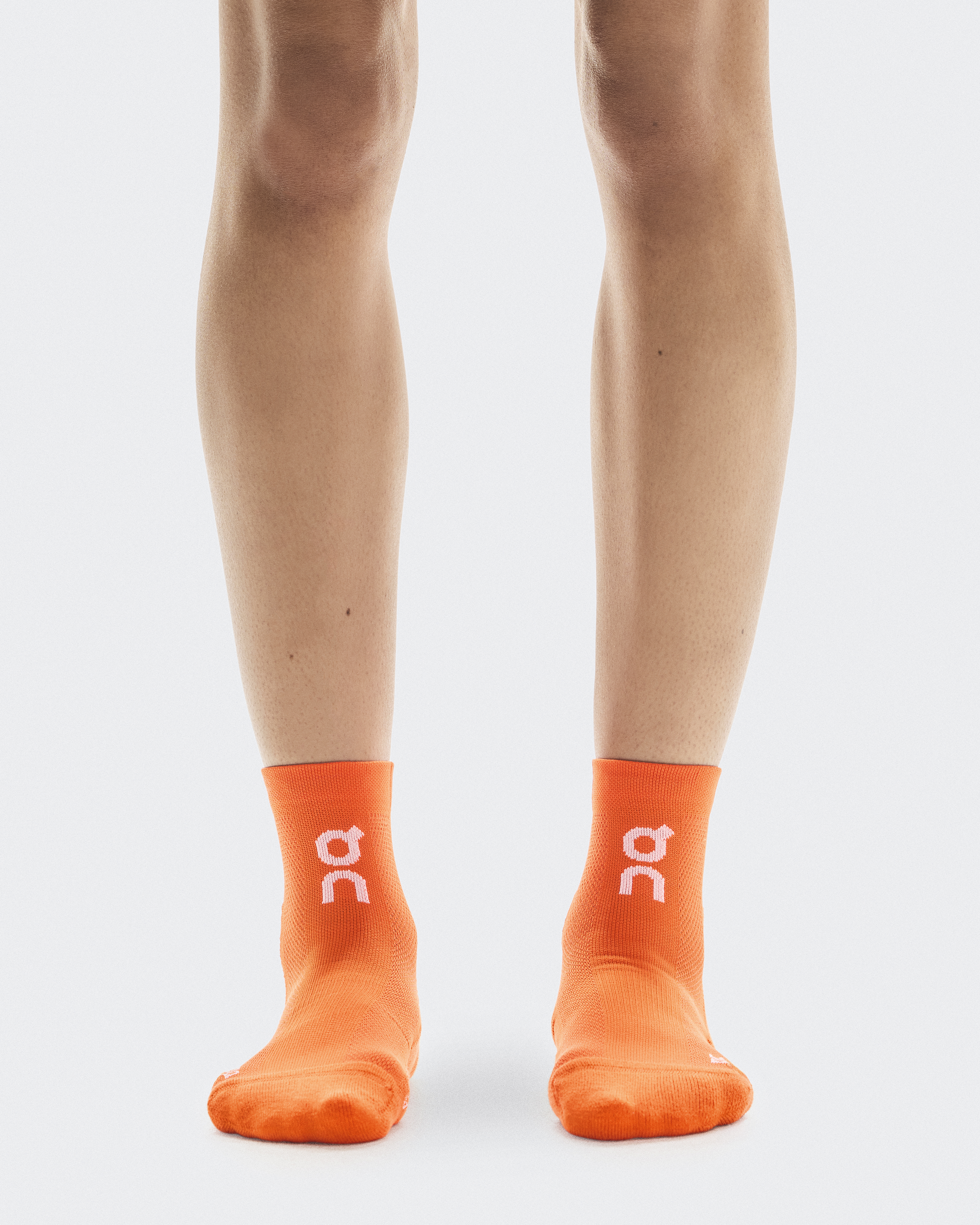 On Core Run Sock Mid 2P en Flame/Pink, Talla: 47 - 49, Polyester