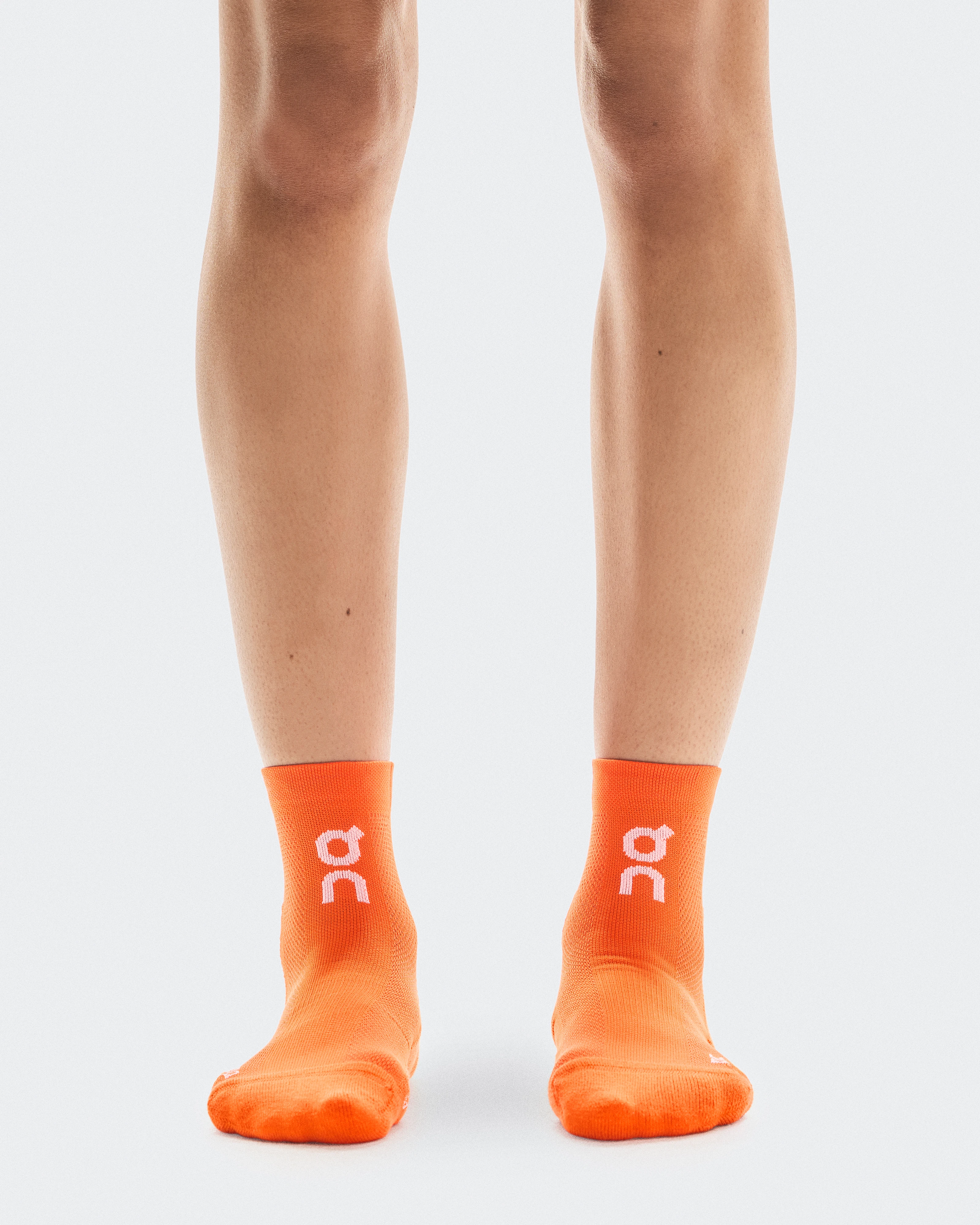 On Core Run Sock Mid 2P Flame & Pink Unisex Socks