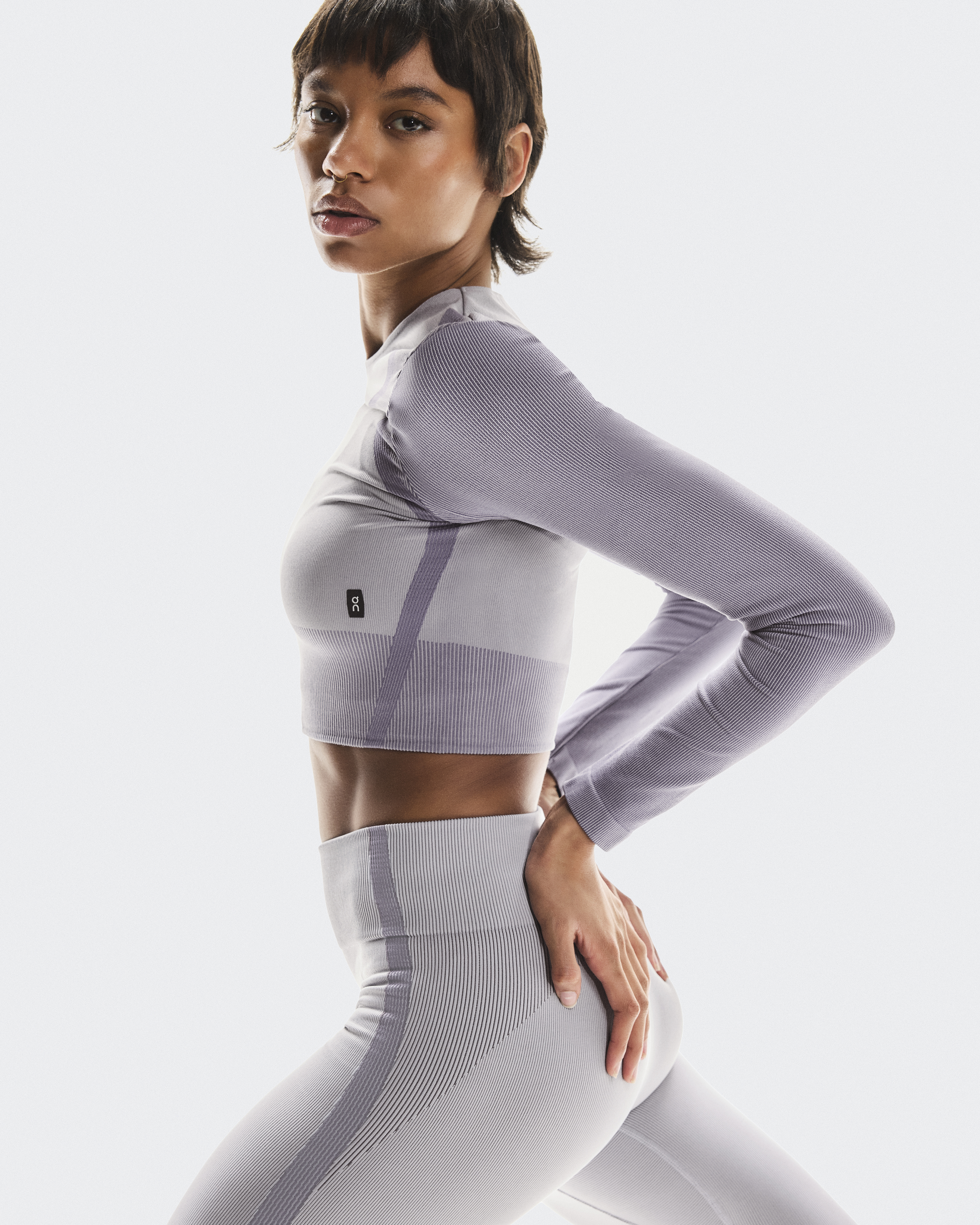 Women's Studio Knit Long-T Crop | Pink & Purple | On United