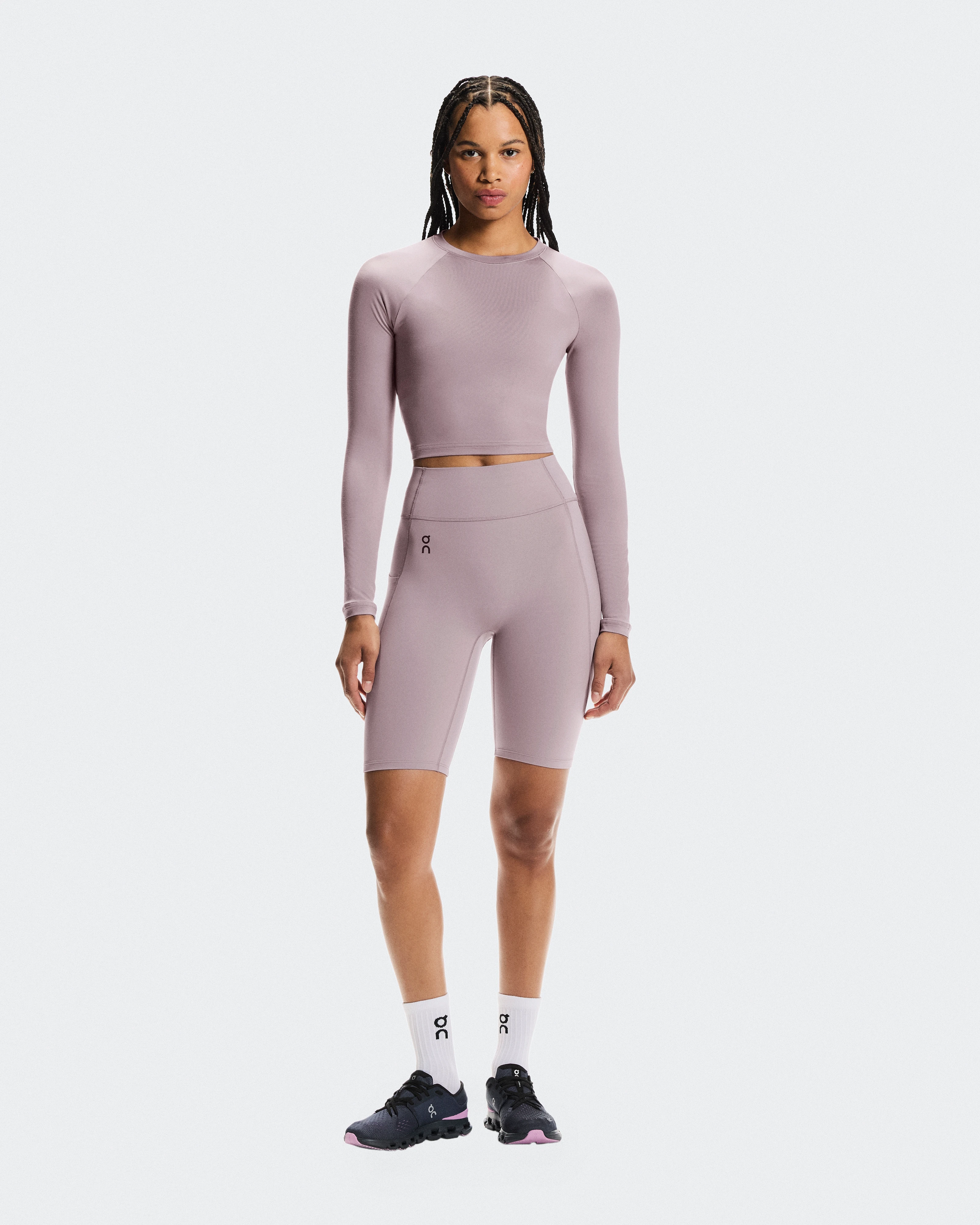 On Studio Long-T Crop Heron Women Tops and t-shirts