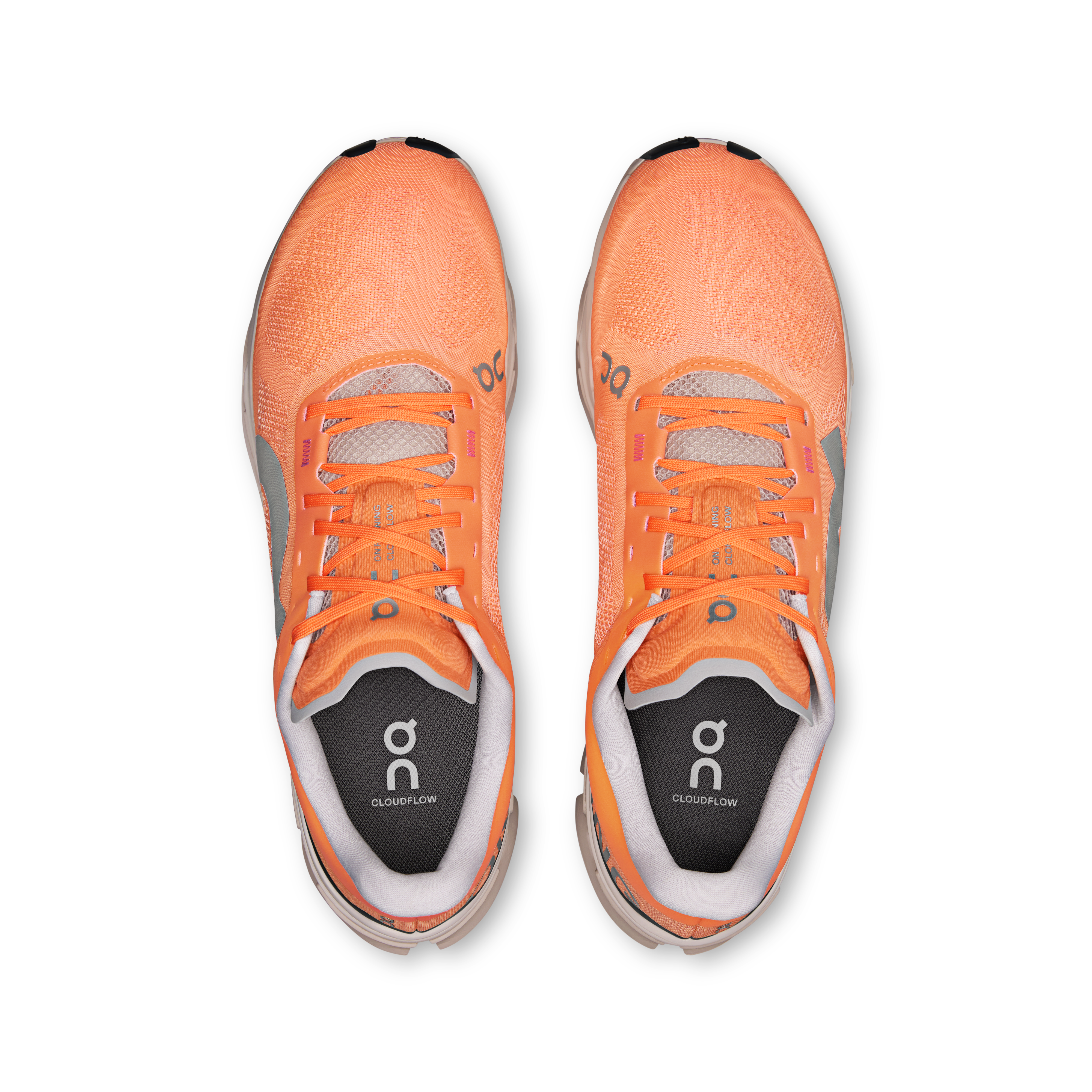 On Cloudflow 5 Tangerine & Silver Men Road running Shoes