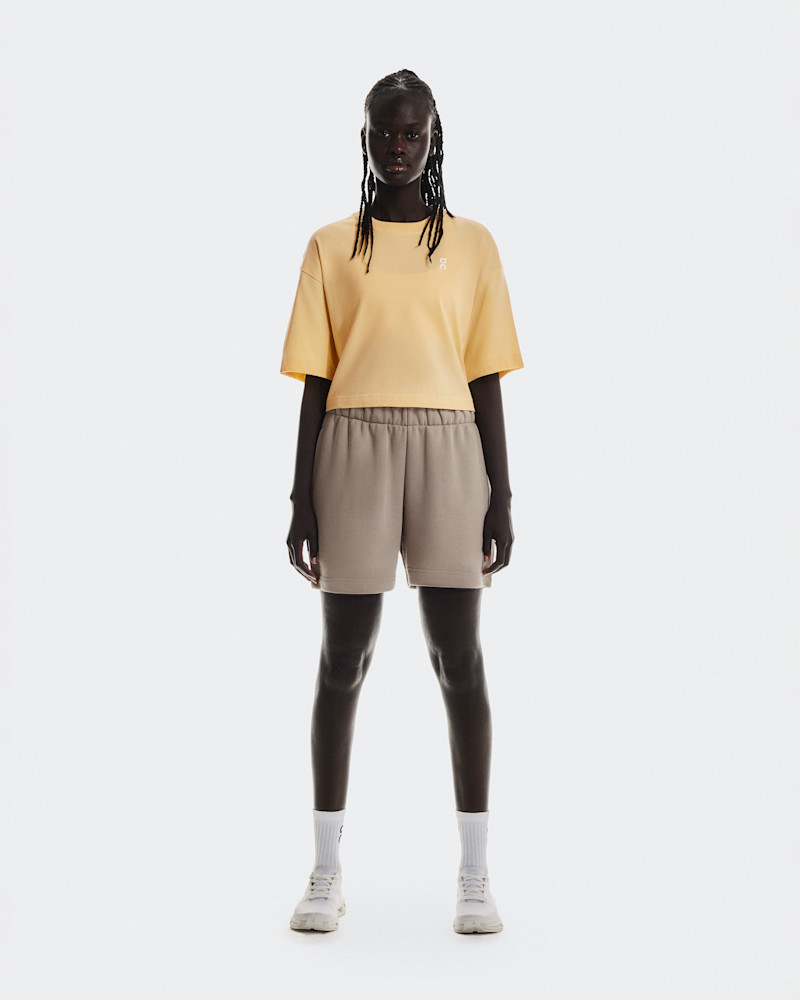 On Women's Club Boxy-T Shirt in Nectar, Size: Medium