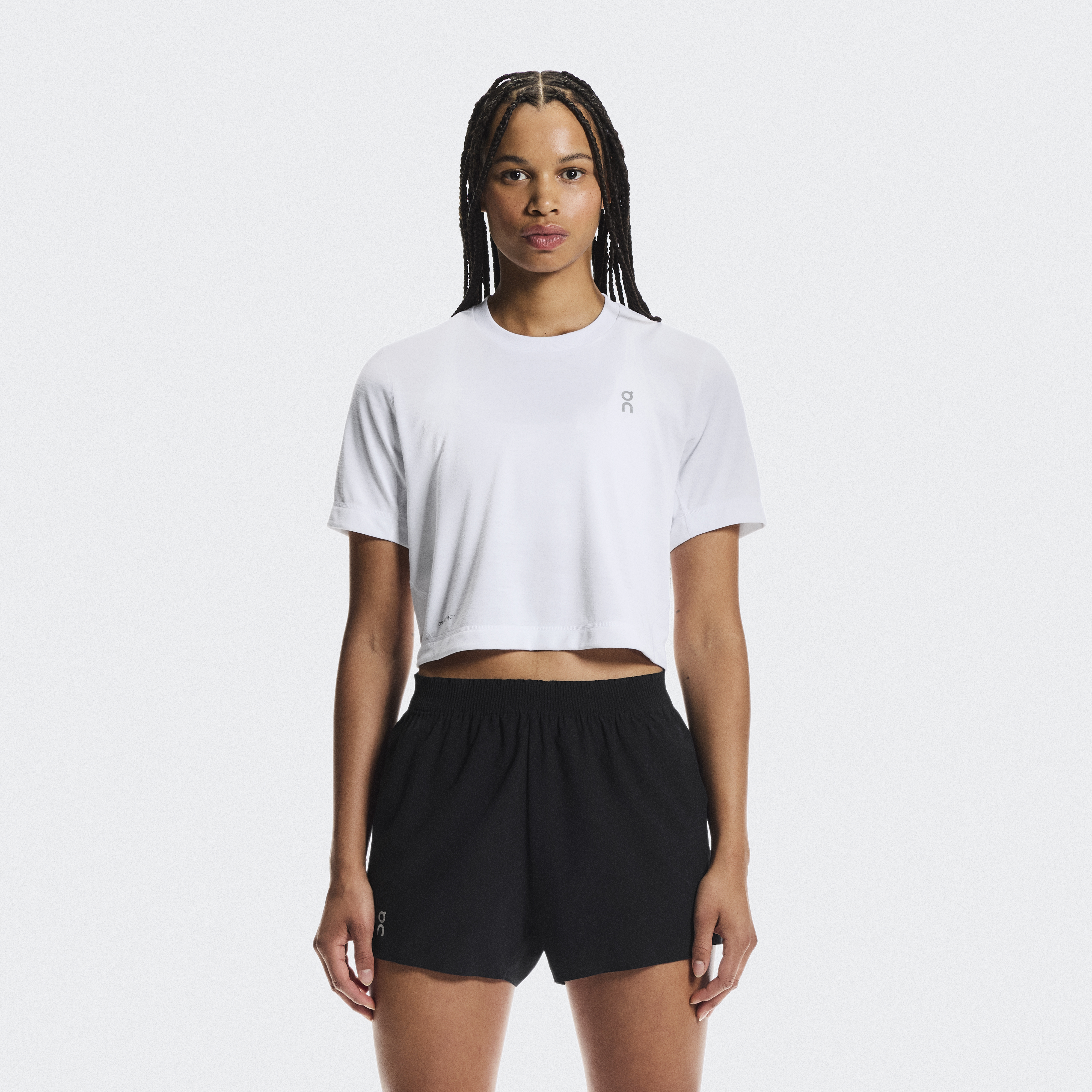 Train-T Crop Graphic Shirt in White