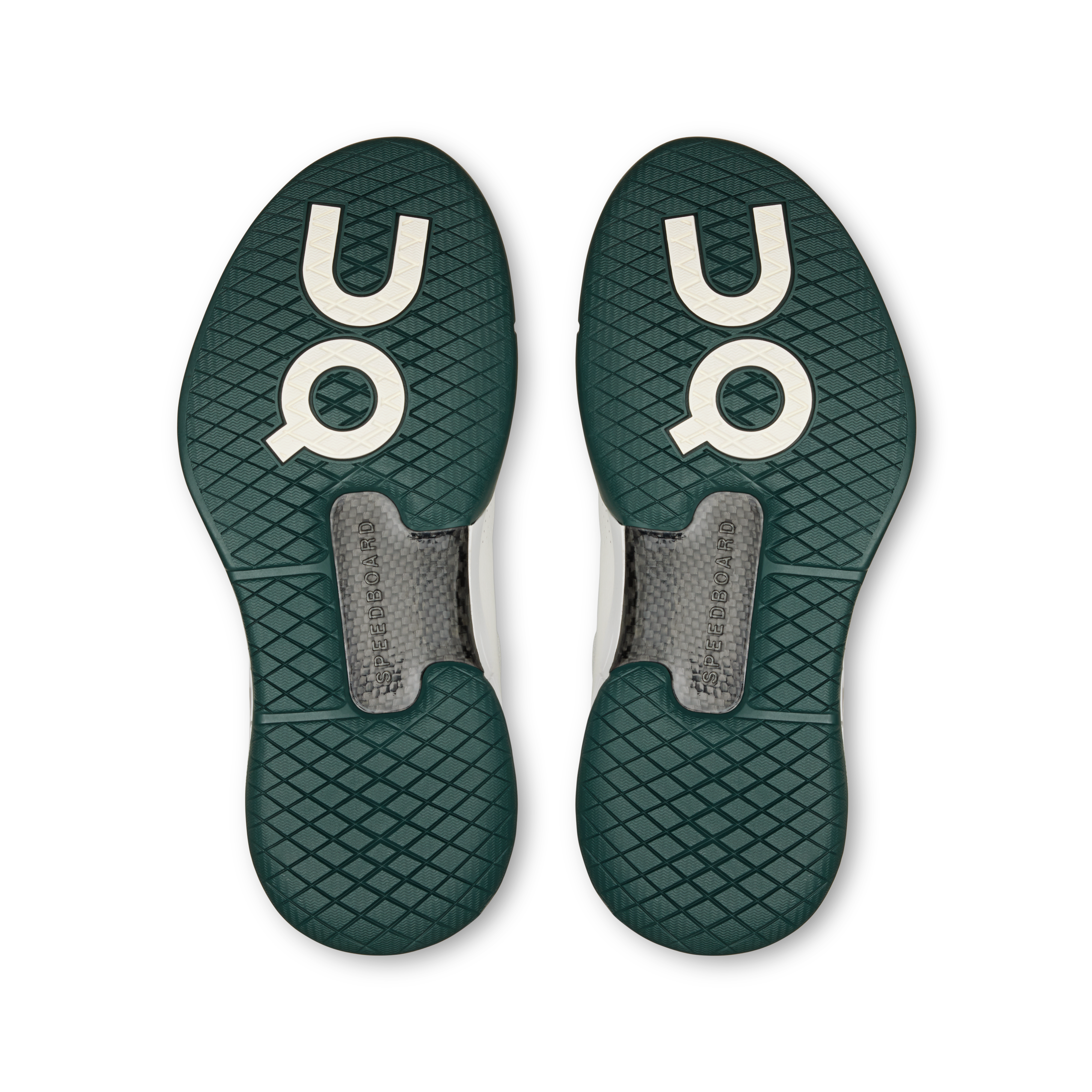 On THE ROGER Pro LDN White & Evergreen Women Tennis Shoes